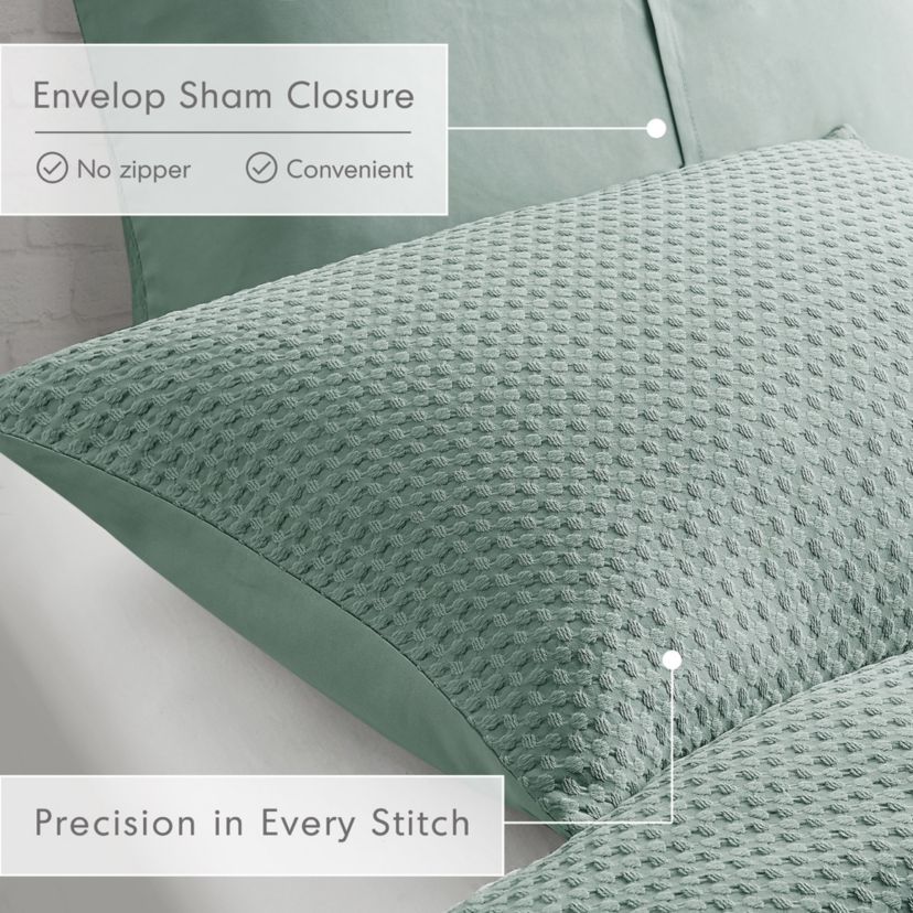 Mina Waffle Weave Textured Comforter Set