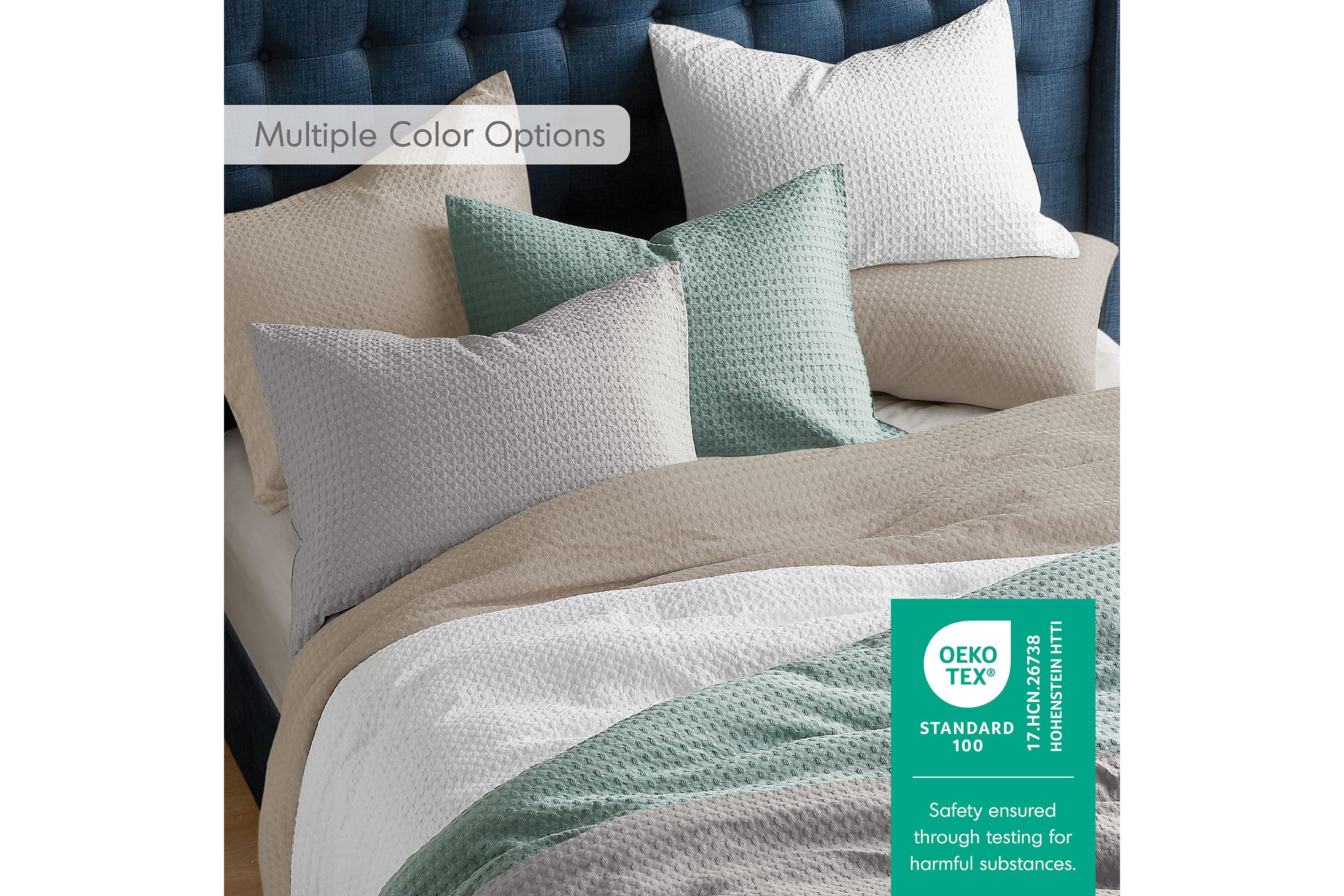 Mina Waffle Weave Textured Comforter Set