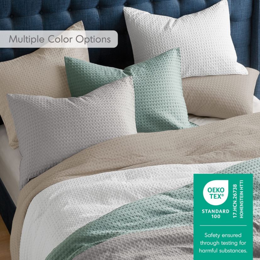 Mina Waffle Weave Textured Comforter Set