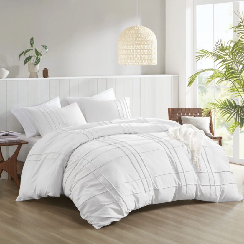 Porter Soft Washed Pleated Duvet Cover Set