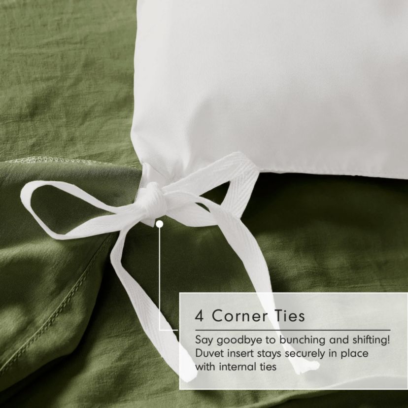 Porter Soft Washed Pleated Duvet Cover Set