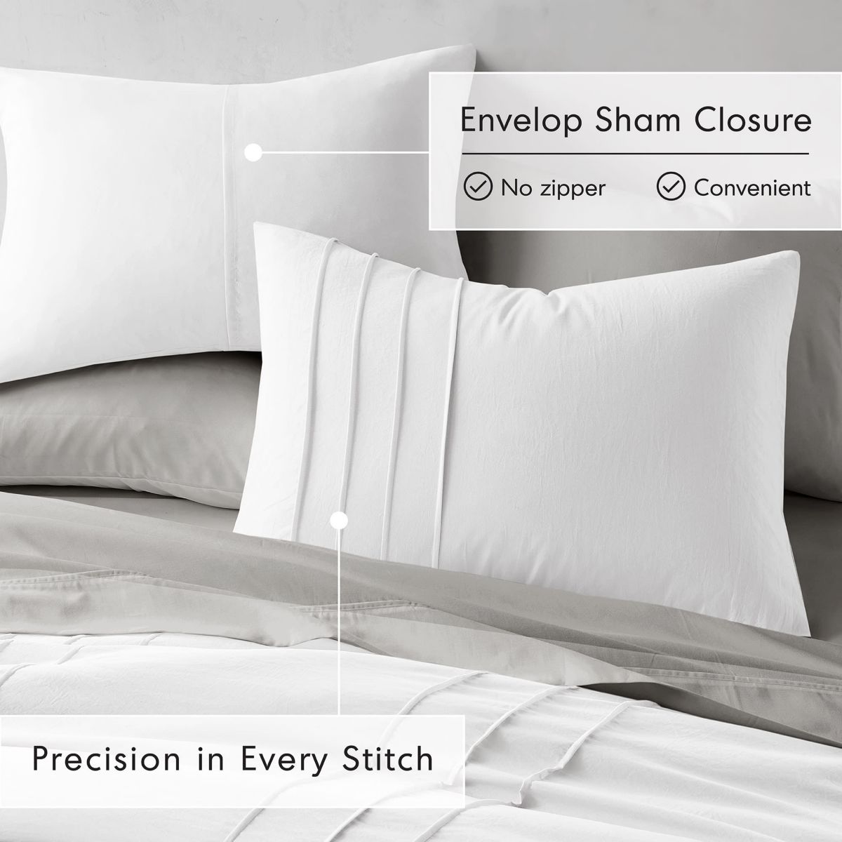 Porter Soft Washed Pleated Duvet Cover Set
