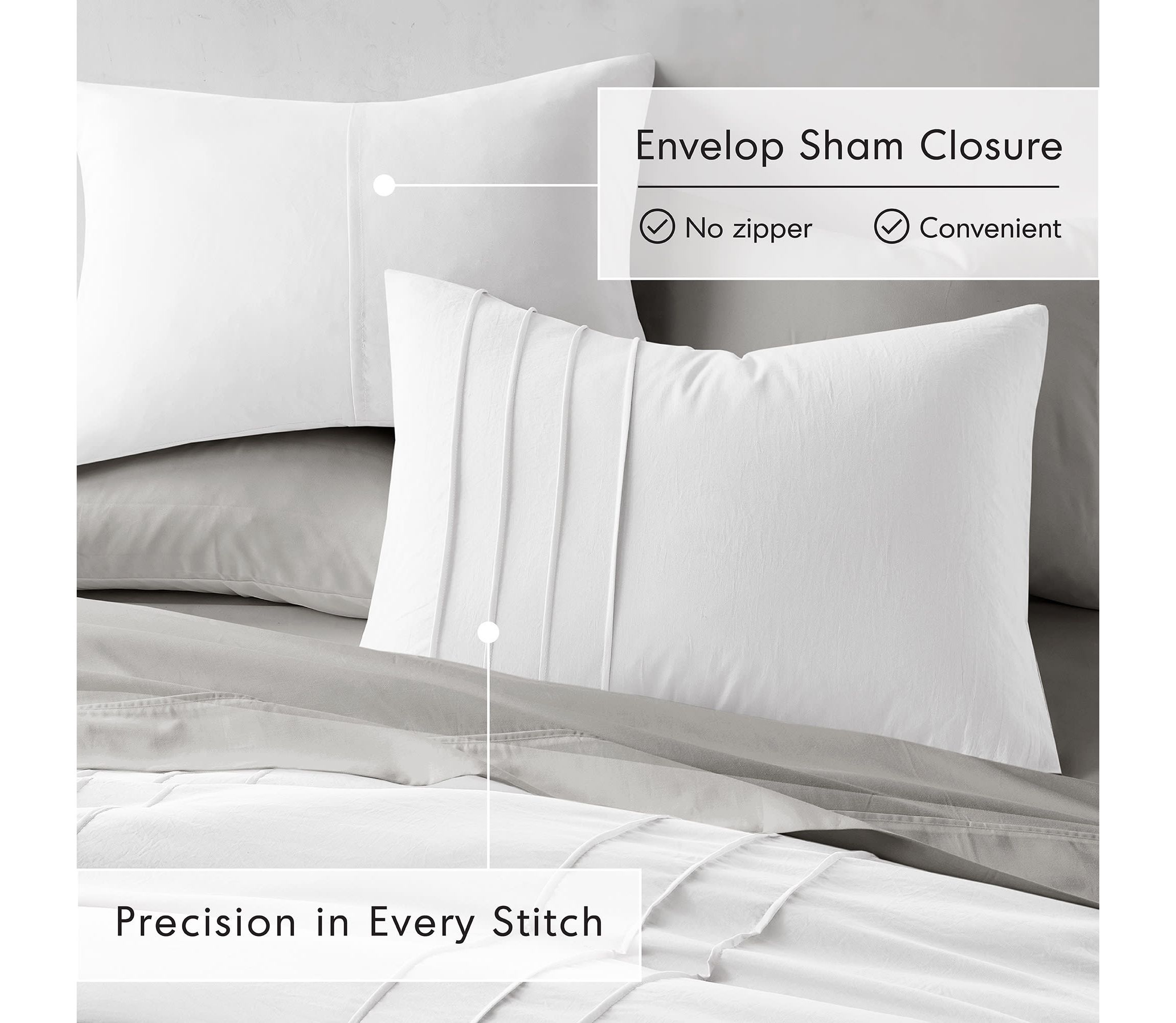 Porter Soft Washed Pleated Duvet Cover Set