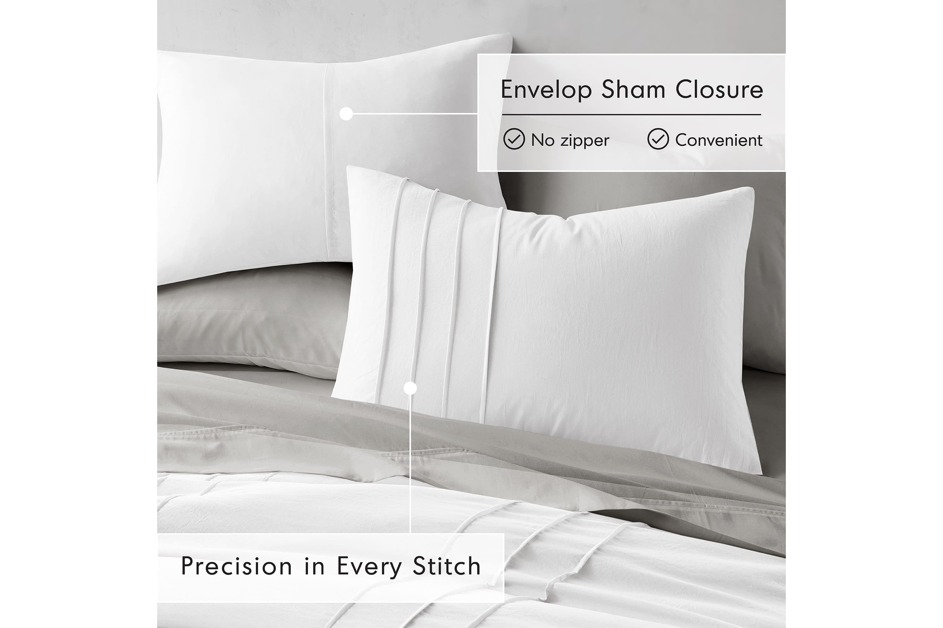 Porter Soft Washed Pleated Duvet Cover Set
