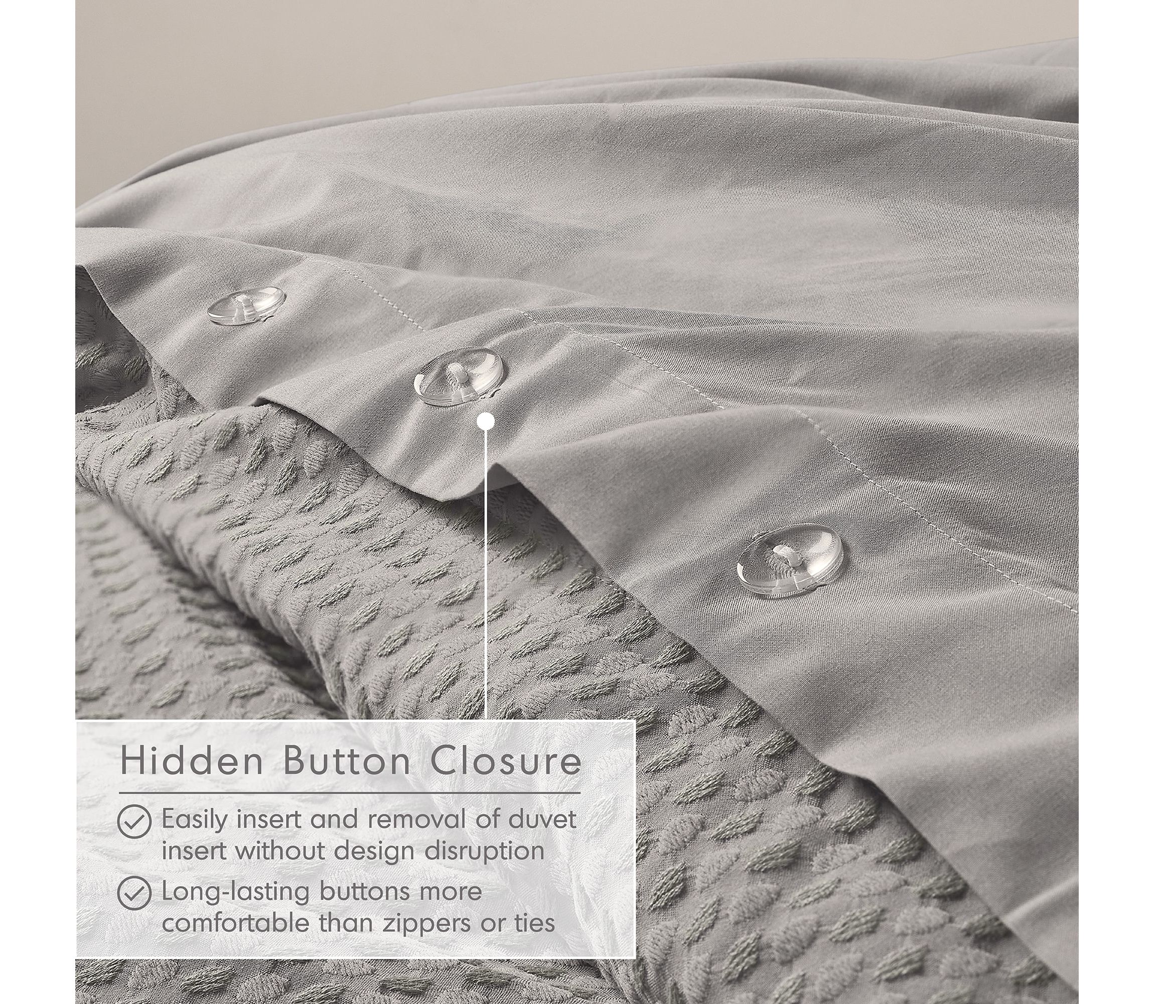 Mina Waffle Weave Textured Duvet Cover Set