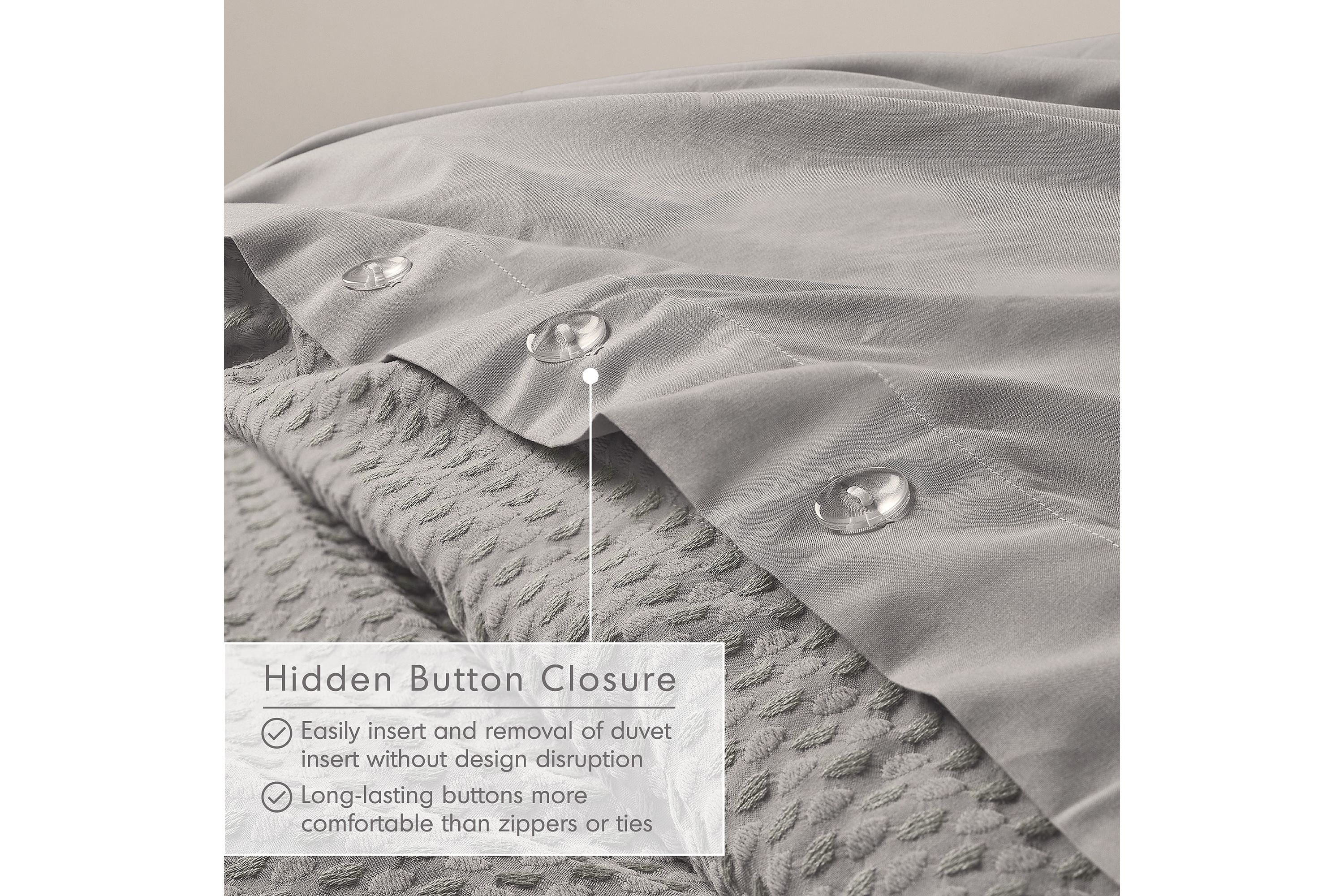 Mina Waffle Weave Textured Duvet Cover Set