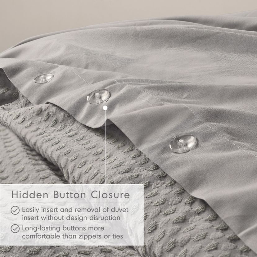 Mina Waffle Weave Textured Duvet Cover Set