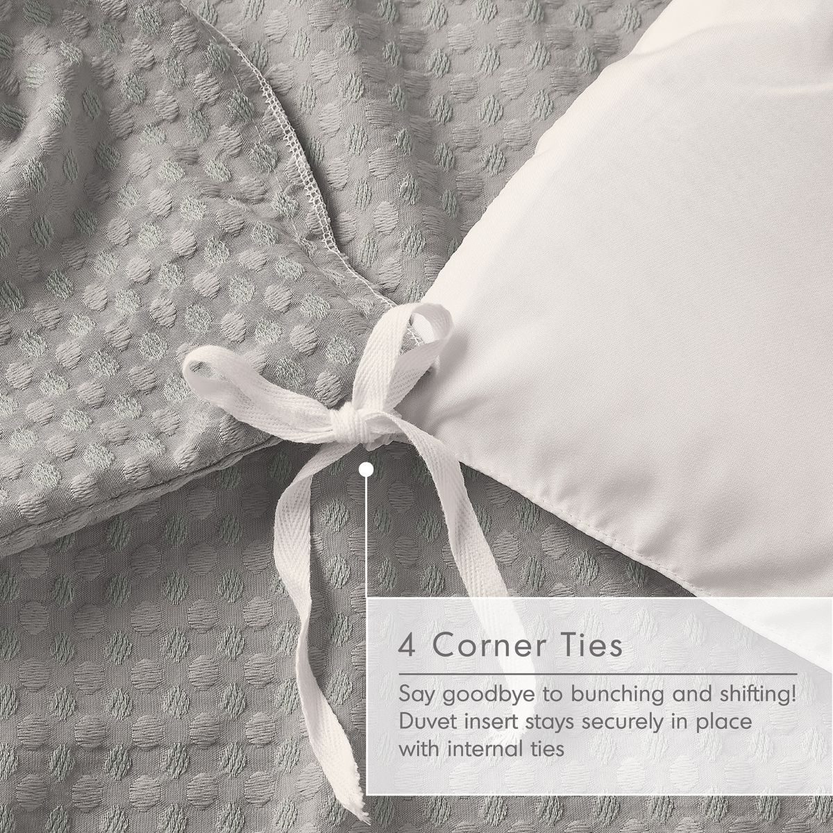 Mina Waffle Weave Textured Duvet Cover Set