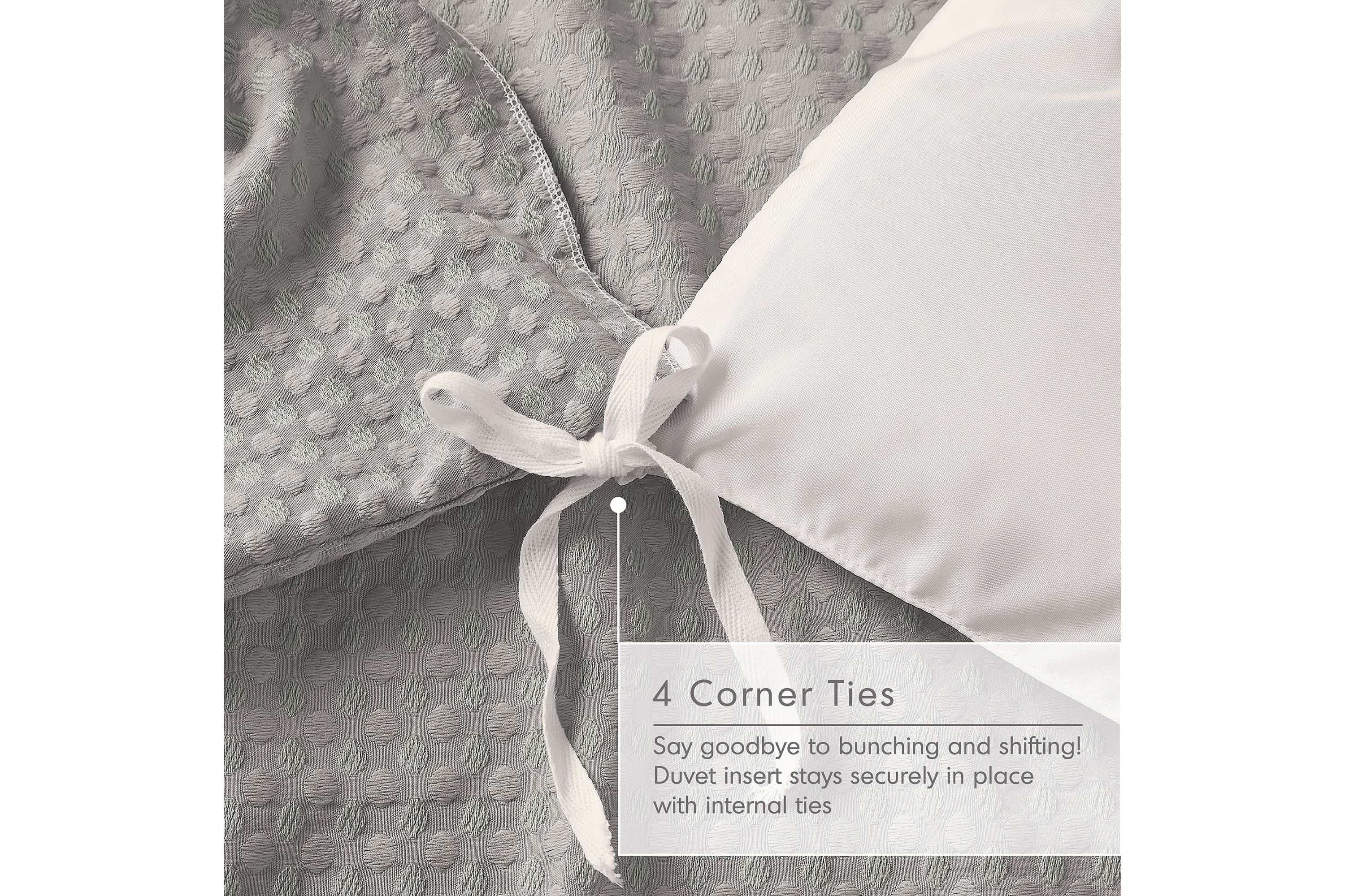 Mina Waffle Weave Textured Duvet Cover Set