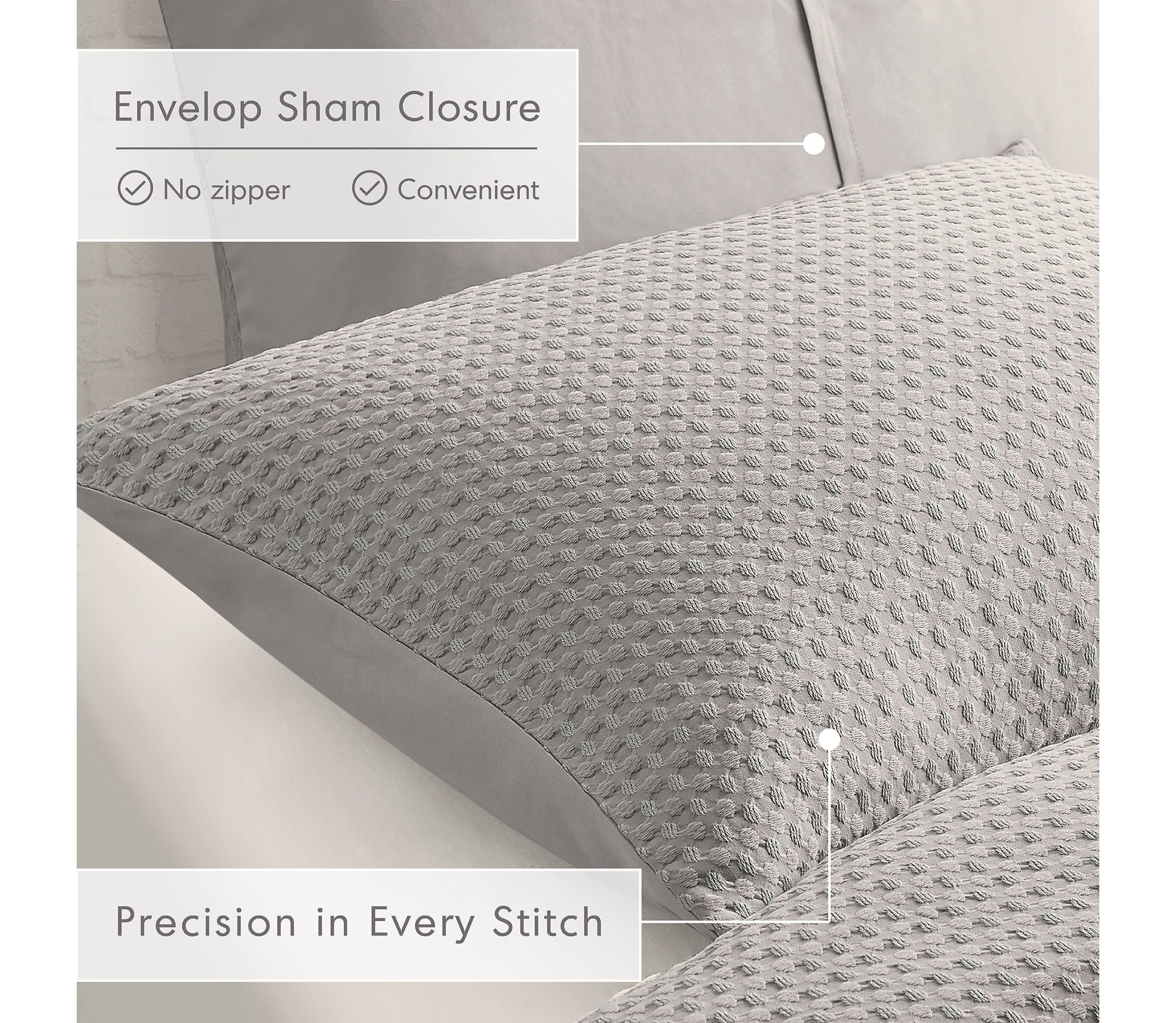 Mina Waffle Weave Textured Duvet Cover Set