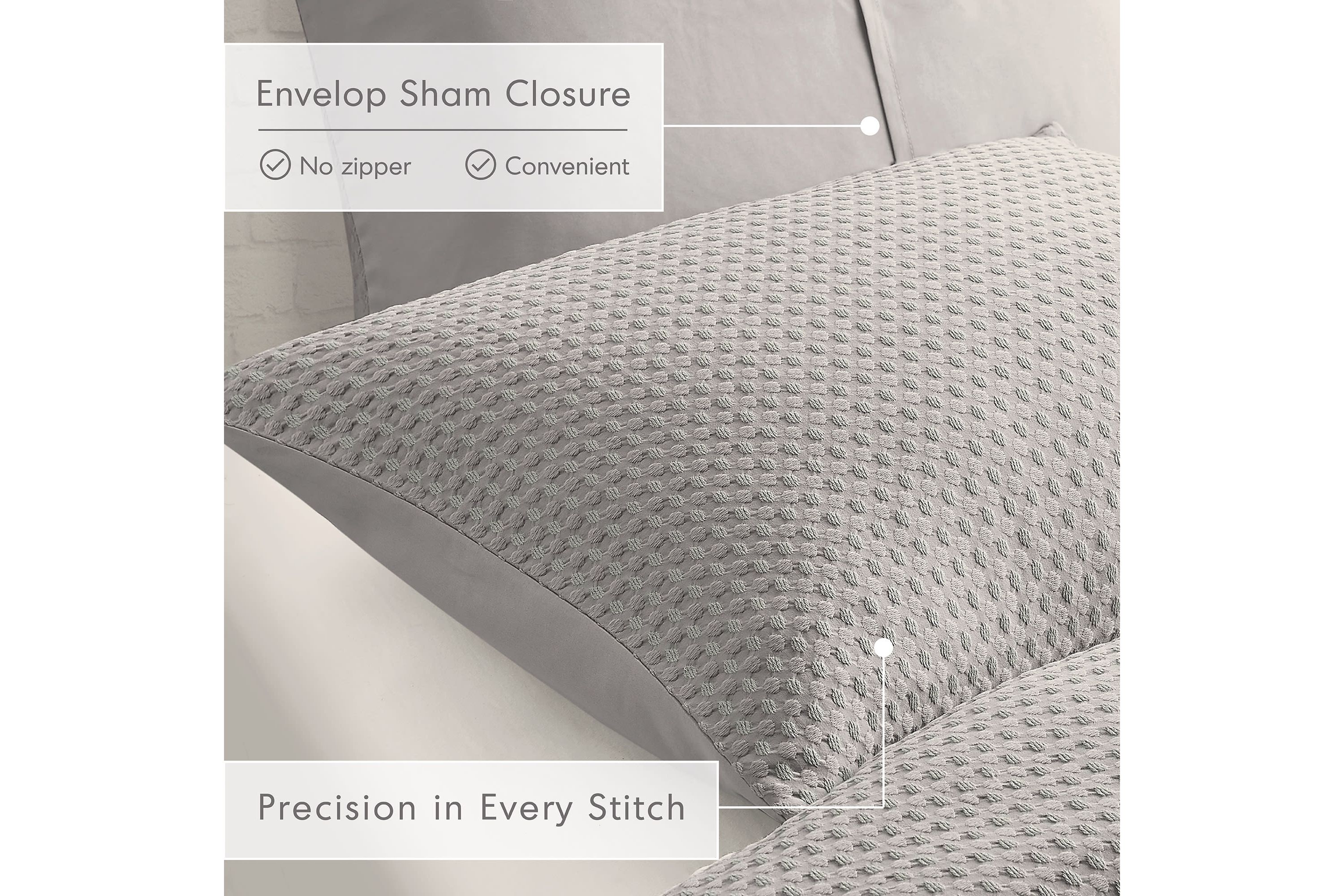Mina Waffle Weave Textured Duvet Cover Set