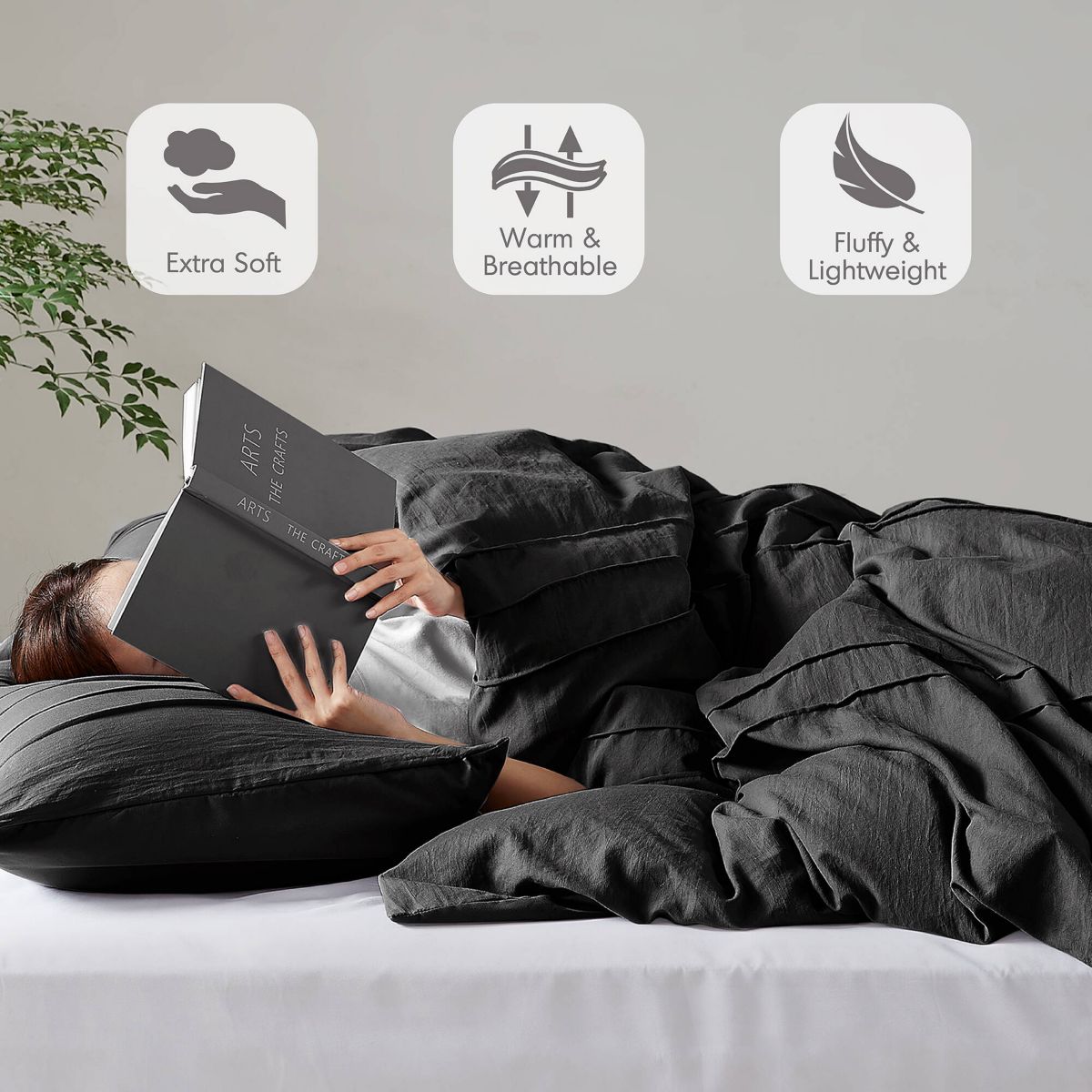 Porter Soft Washed Pleated Comforter Set