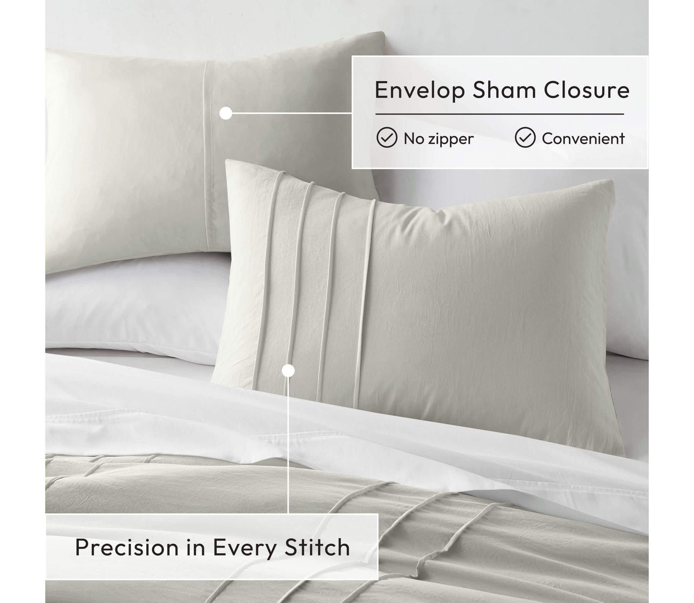 Porter Soft Washed Pleated Comforter Set
