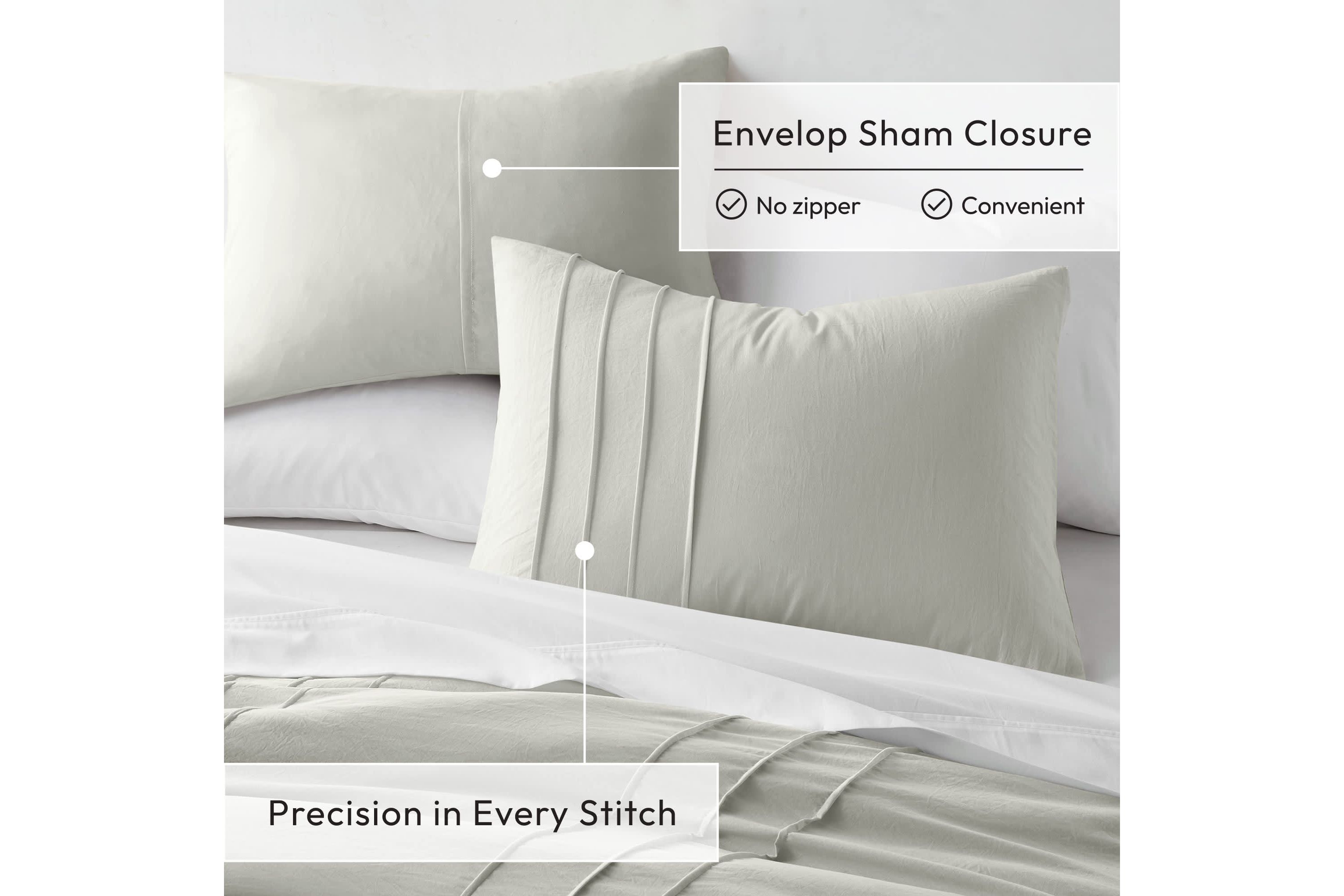 Porter Soft Washed Pleated Comforter Set