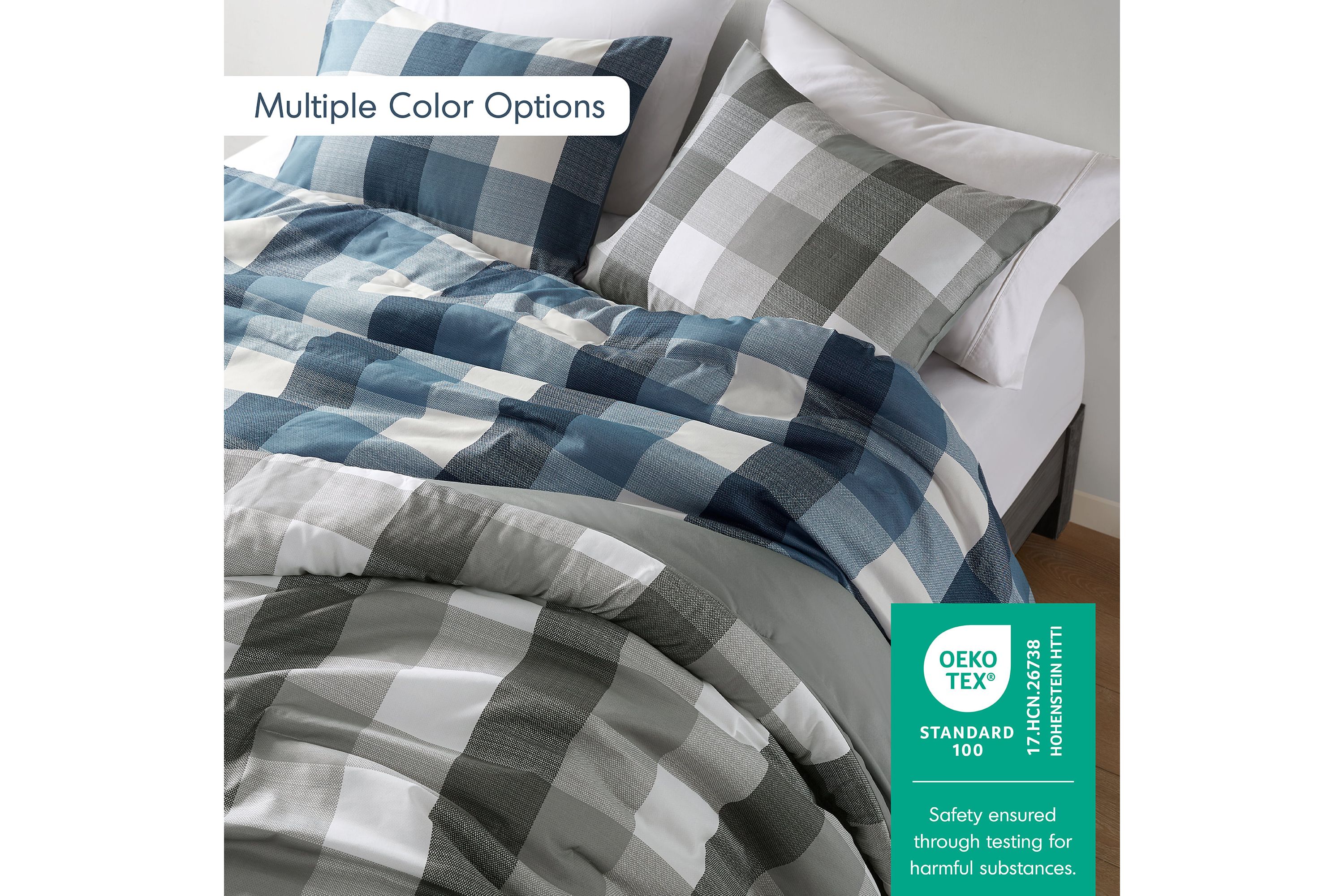 Jonah Plaid Check Printed Comforter Set