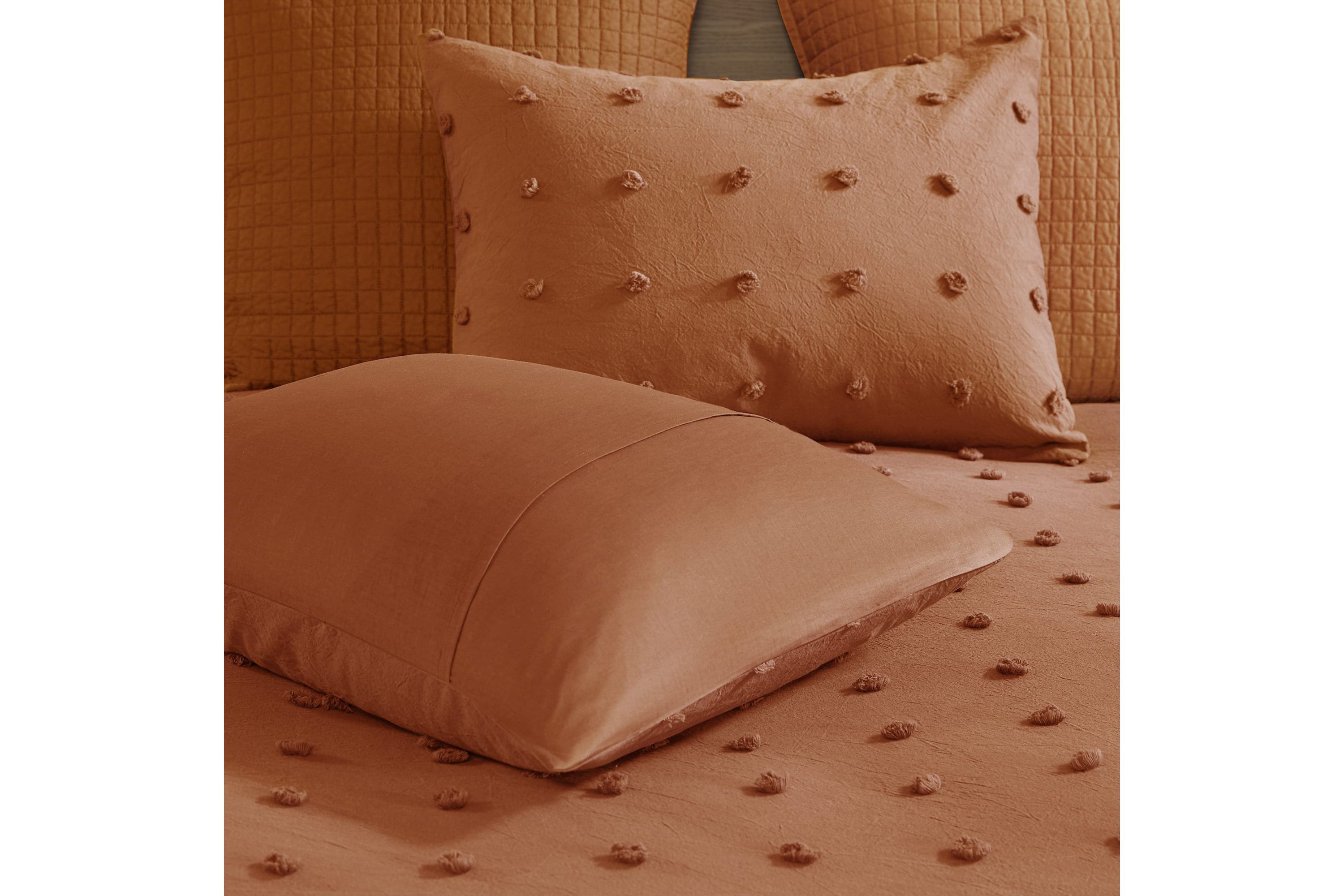 Brooklyn Cotton Jacquard Comforter Set with Euro Shams and Throw Pillows