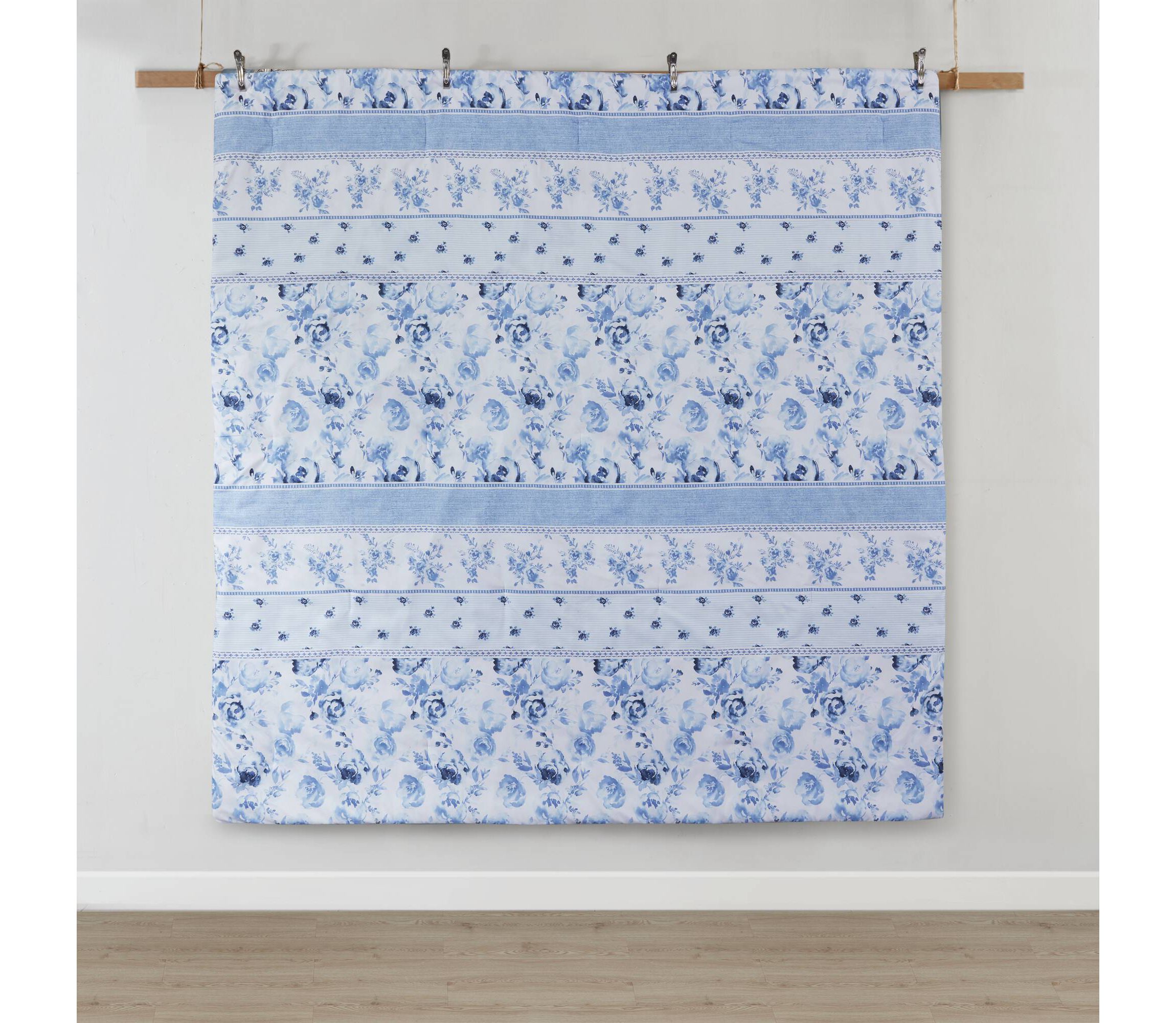 Christa Floral Striped Comforter Set
