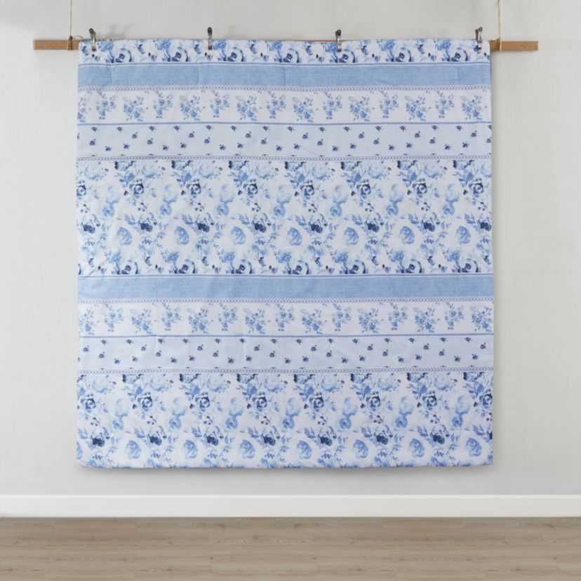 Christa Floral Striped Comforter Set