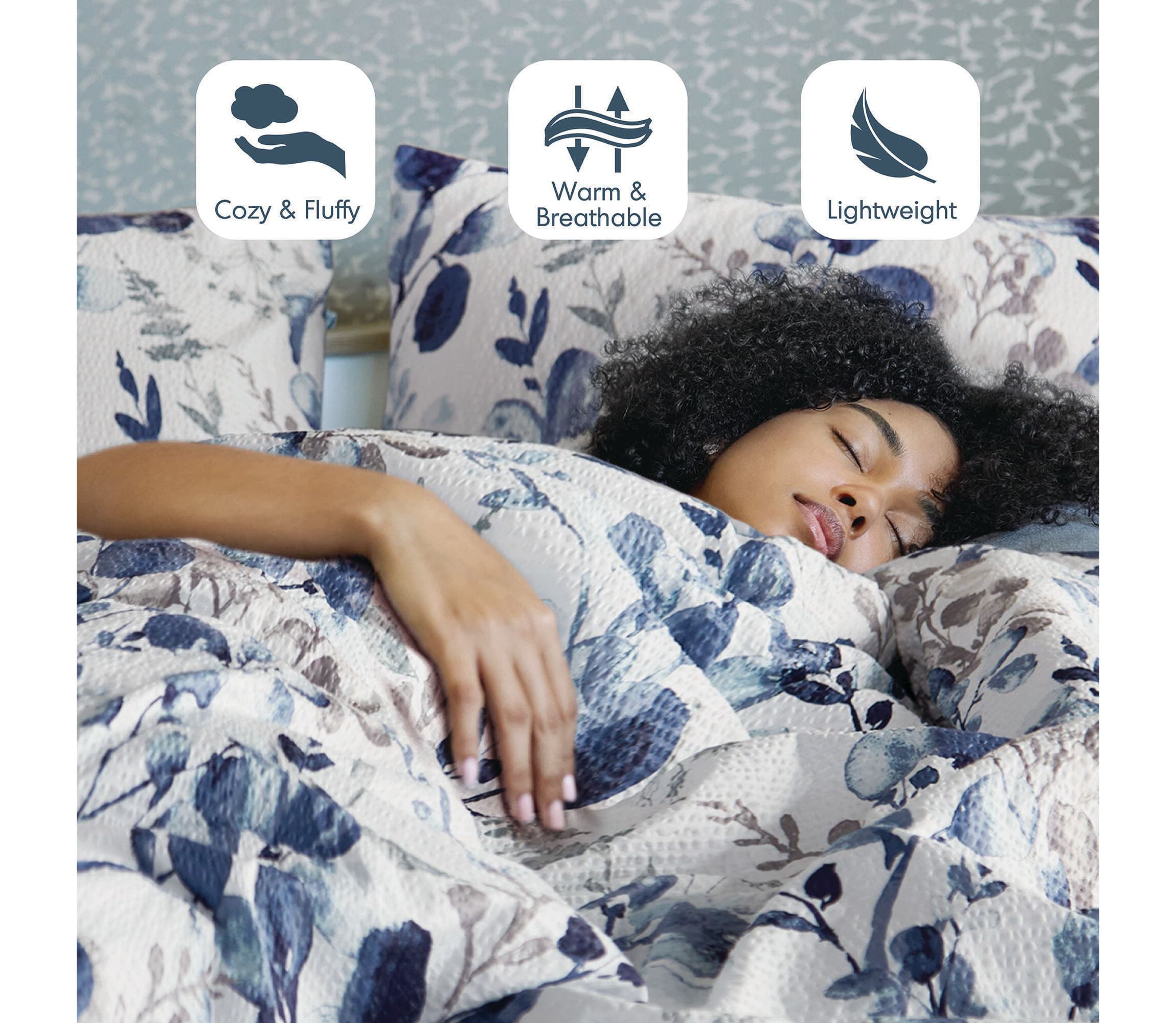 Gabby Reversible Floral Botanical Seersucker Comforter Set