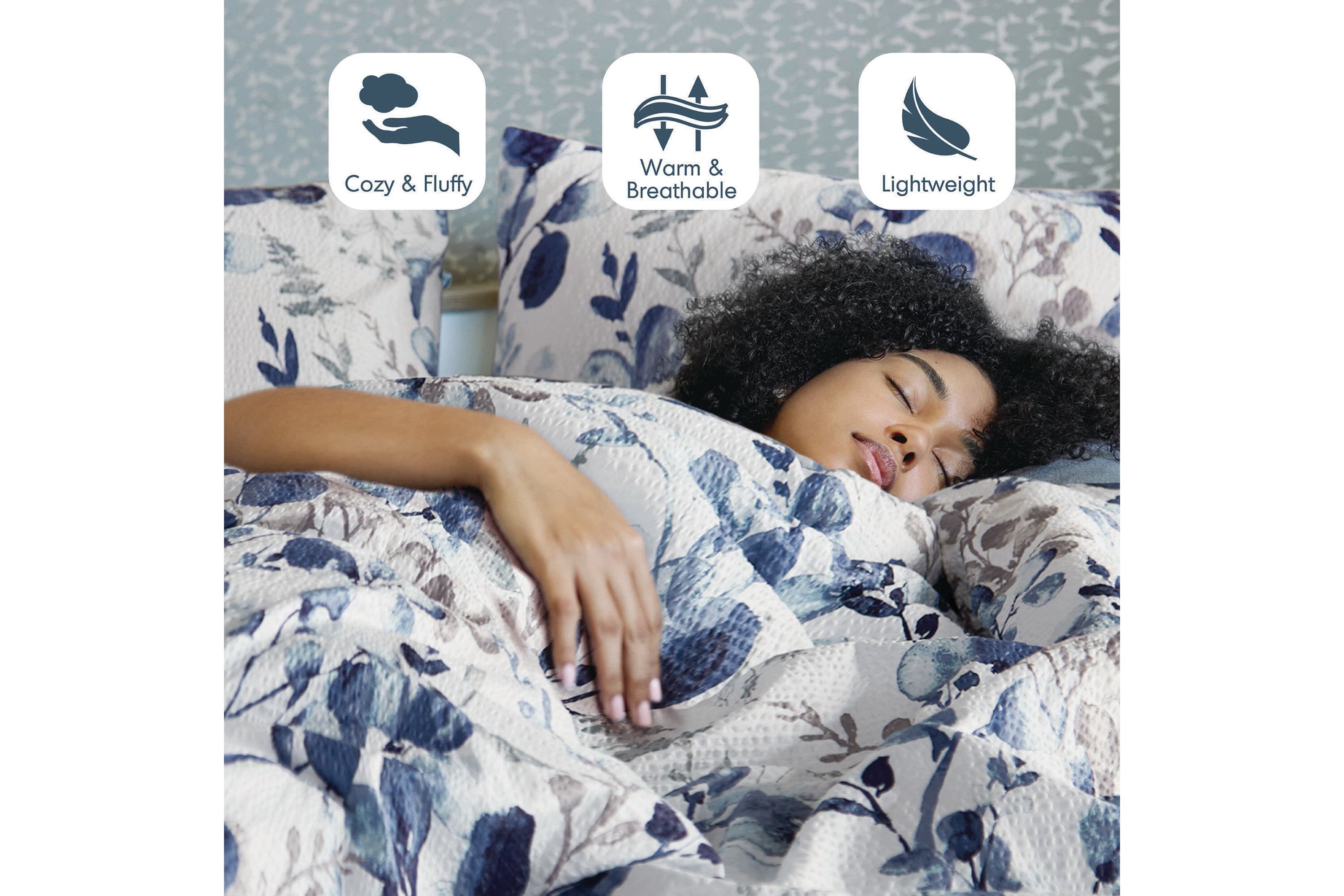 Gabby Reversible Floral Botanical Seersucker Comforter Set