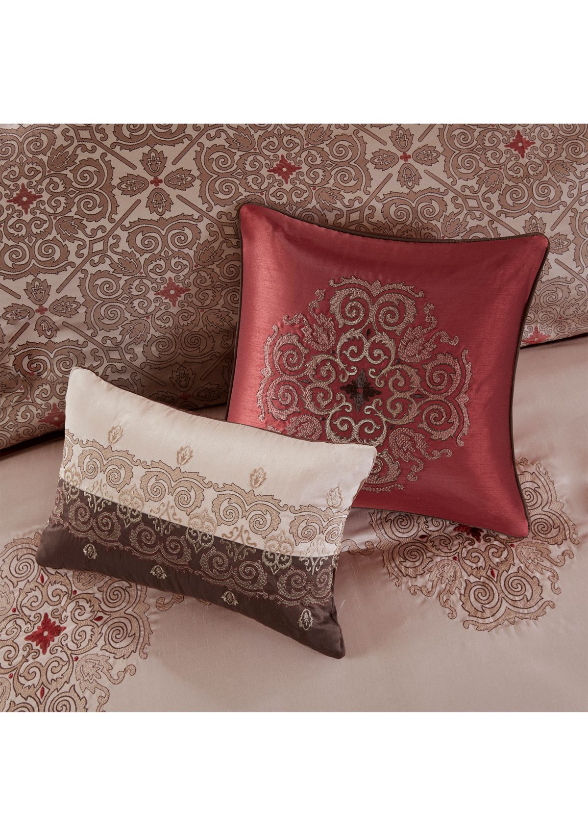 Madison Park Essentials Delaney 24-Piece Complete Comforter Set - Red