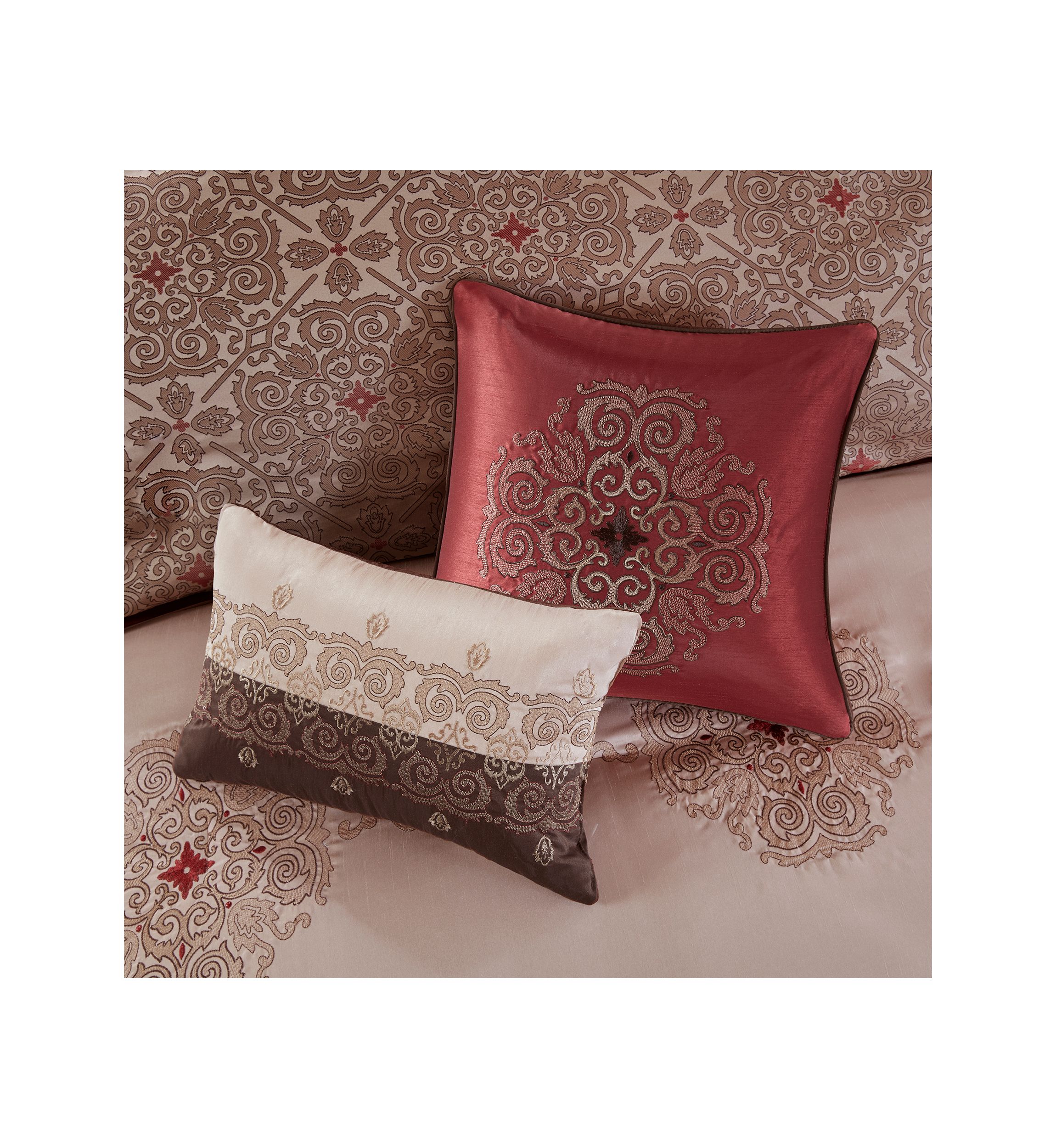 Madison Park Essentials Delaney 24-Piece Complete Comforter Set - Red