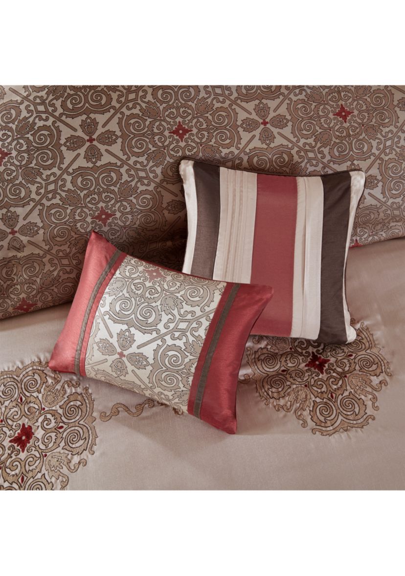 Madison Park Essentials Delaney 24-Piece Complete Comforter Set - Red