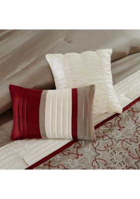 Madison Park Essentials Jelena 24-Piece Complete Comforter Set - Red