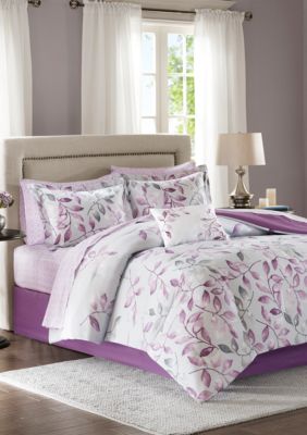 Madison Park Essentials Lafael Complete Comforter Set Purple Belk
