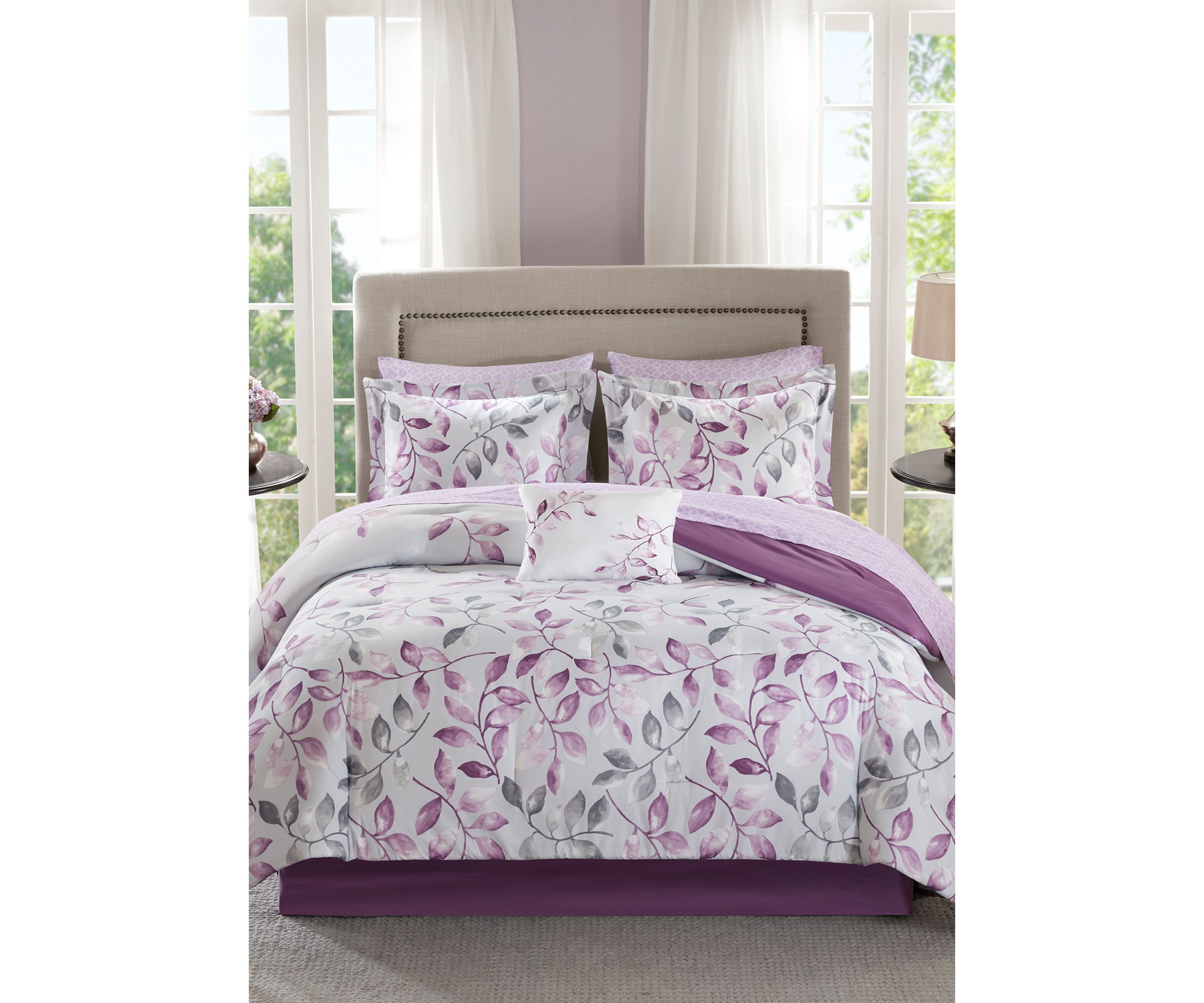 Madison Park Essentials Lafael Complete Comforter Set - Purple