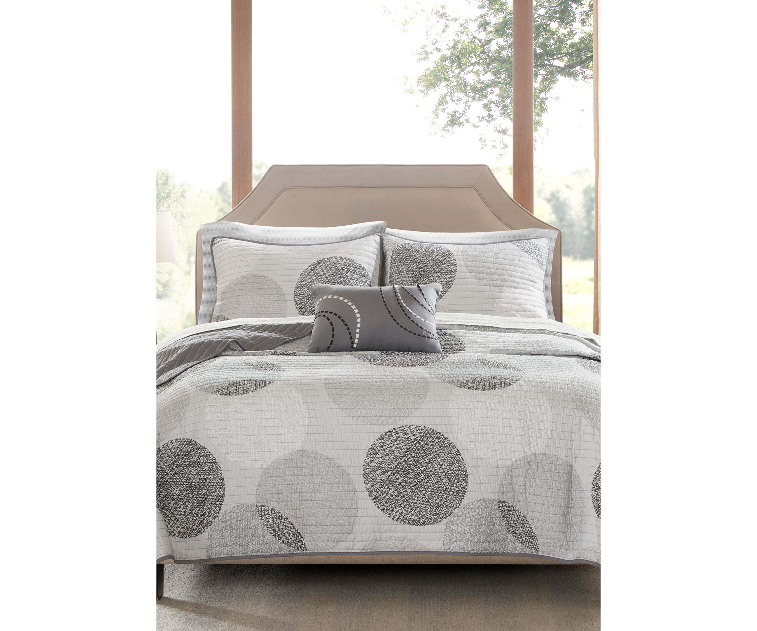 Madison Park Essentials Knowles Complete Coverlet Set - Grey