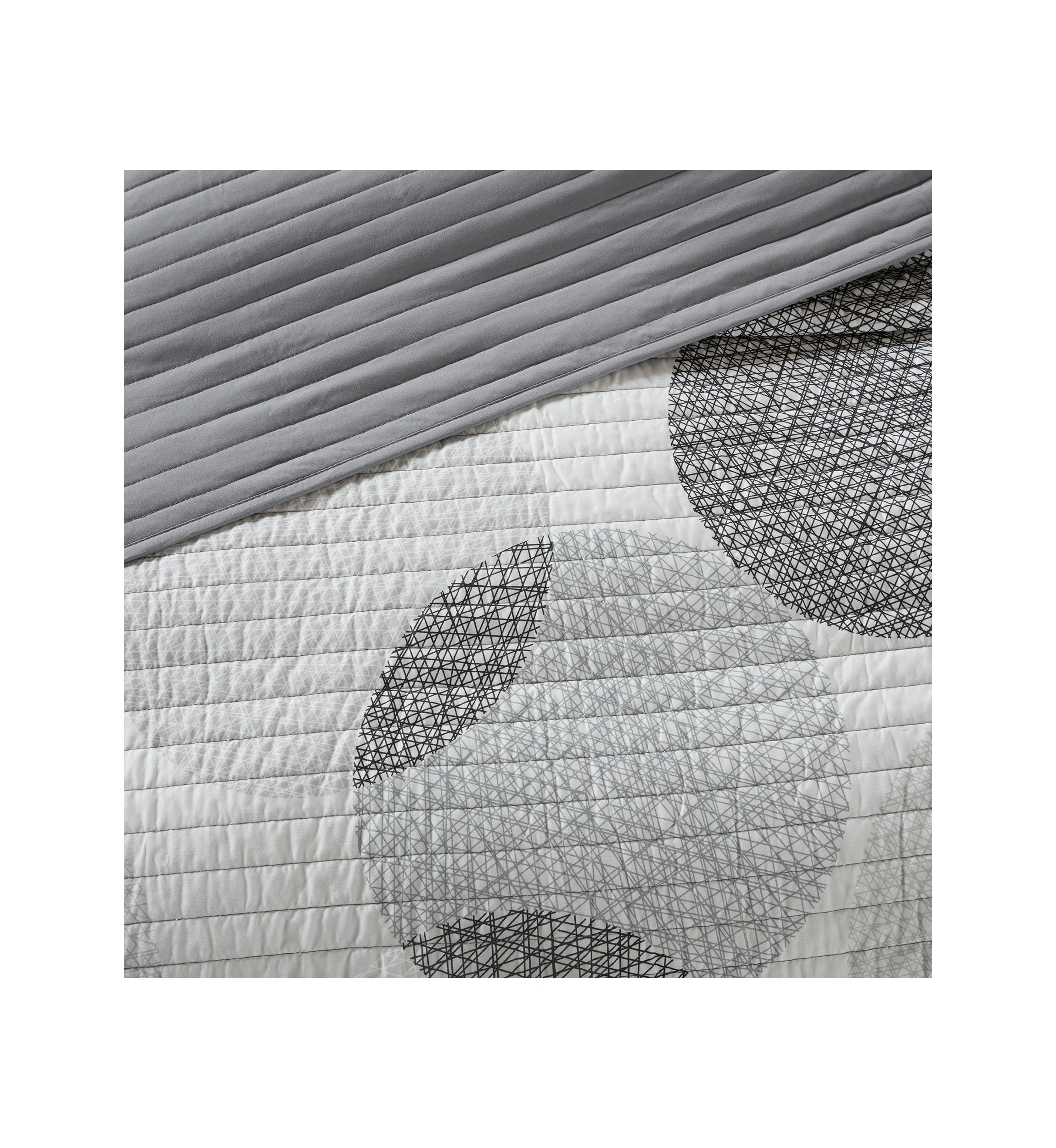 Madison Park Essentials Knowles Complete Coverlet Set - Grey