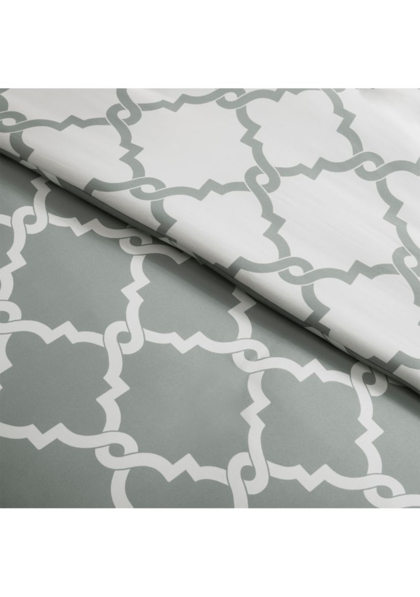 Madison Park Essentials Merritt Reversible Complete Comforter Set - Grey 