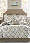 Madison Park Essentials Merritt Reversible Complete Comforter Set - Taupe
