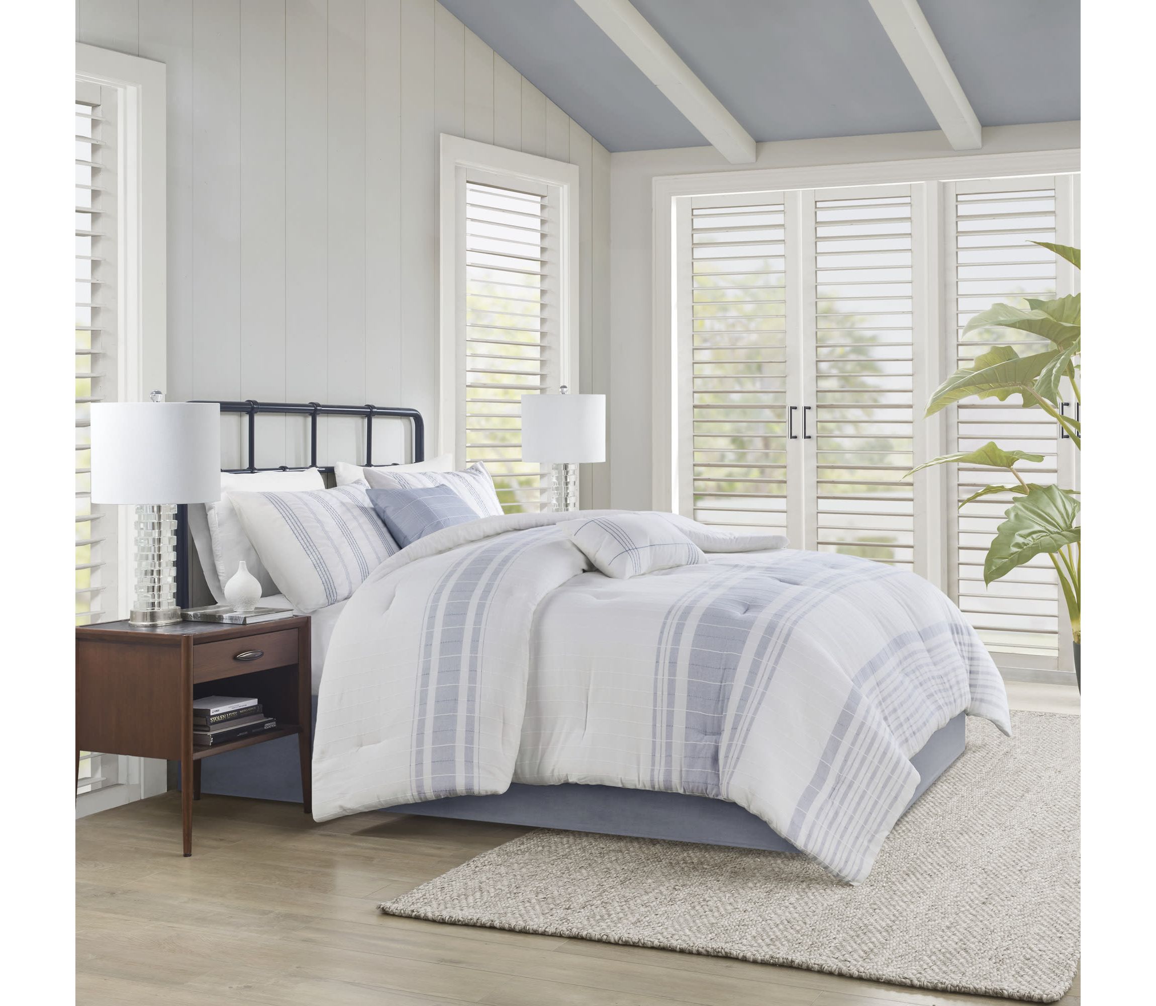 Morgan 6 Piece Cotton Jacquard Oversized Comforter Set