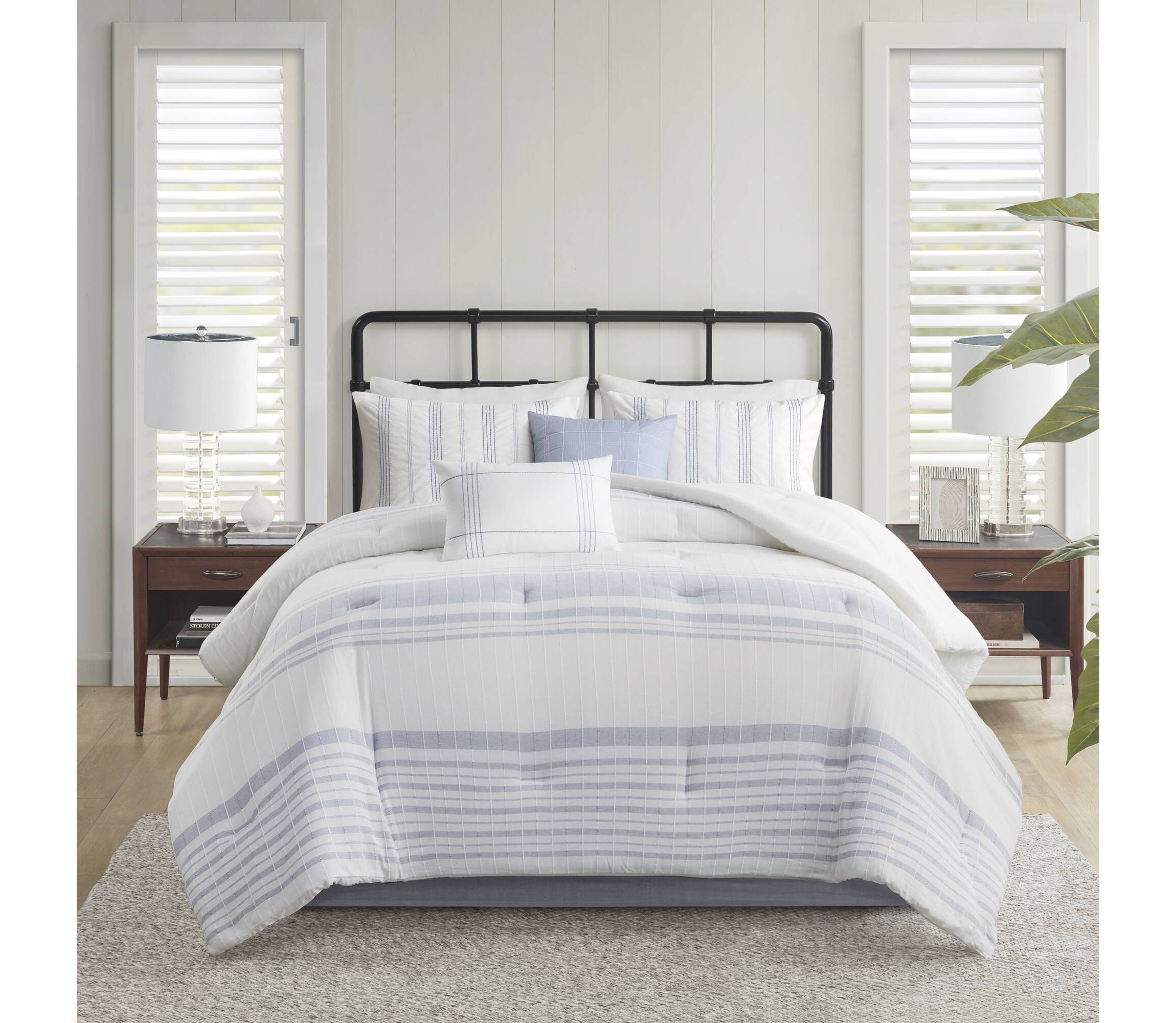 Morgan 6 Piece Cotton Jacquard Oversized Comforter Set