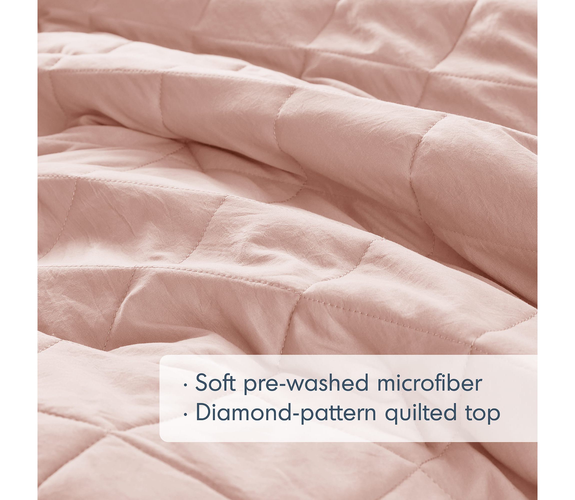 Phoebe Diamond Quilted Ruffle Edge Comforter Set