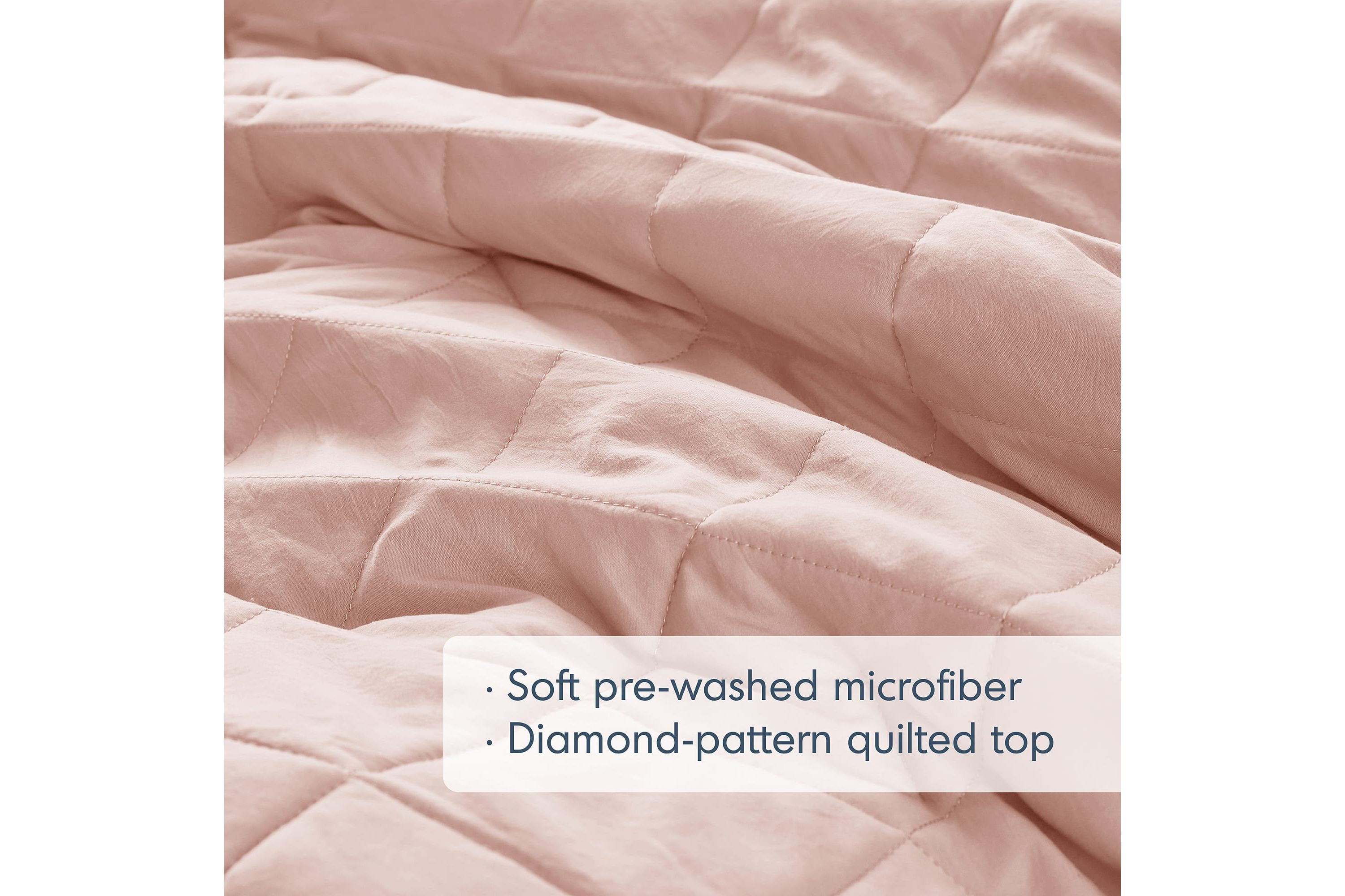 Phoebe Diamond Quilted Ruffle Edge Comforter Set