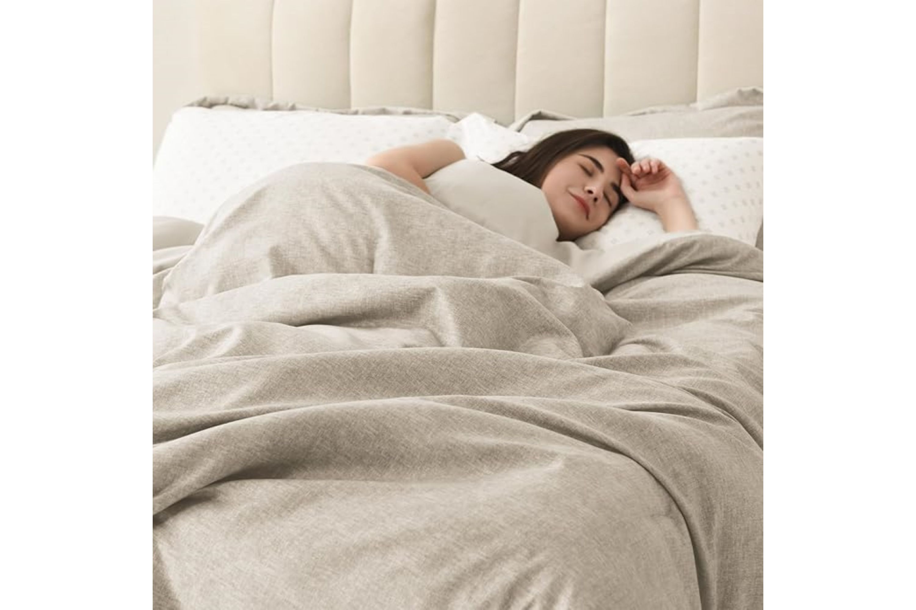 Camden Chambray Print Microfiber Comforter Set with Bed Sheets