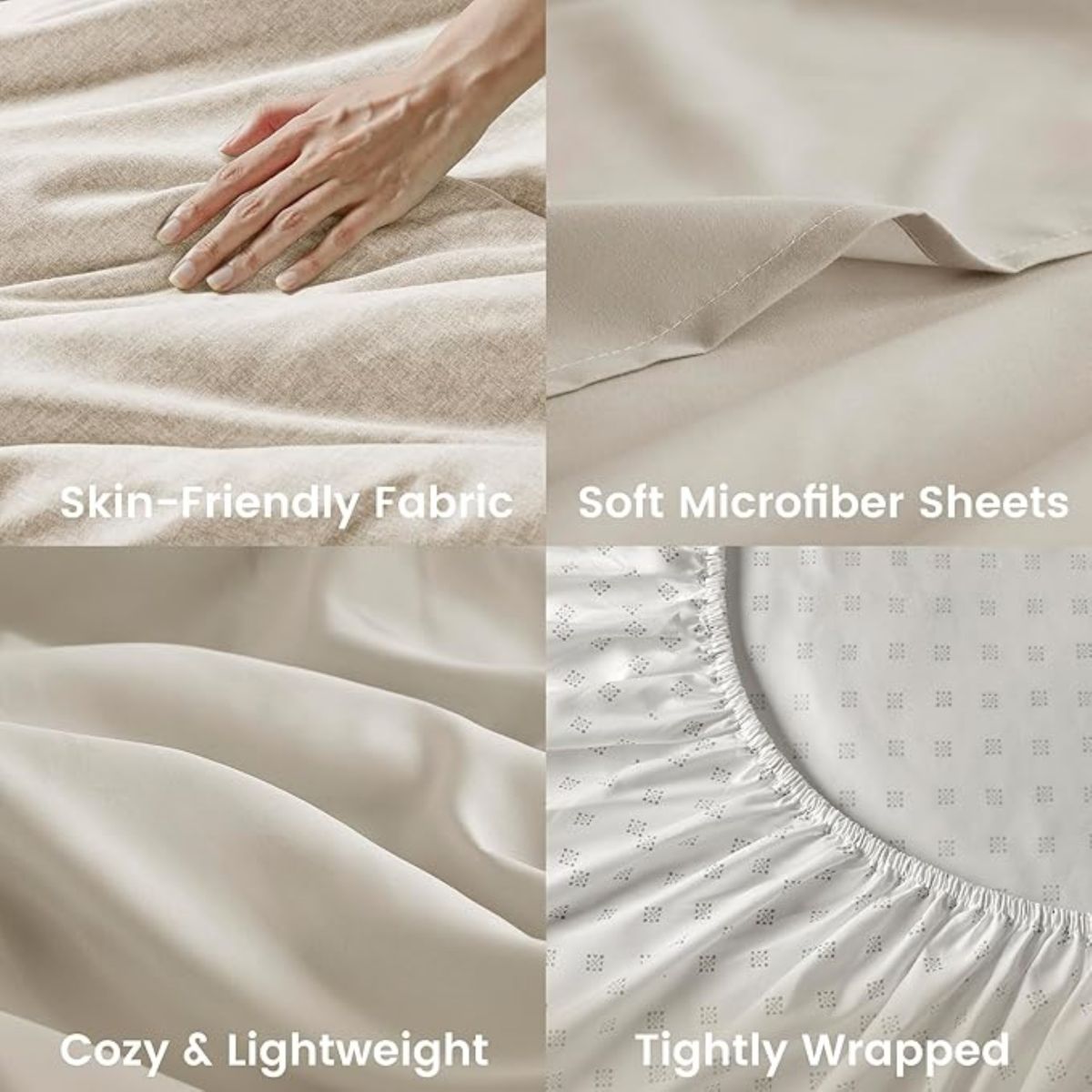 Camden Chambray Print Microfiber Comforter Set with Bed Sheets