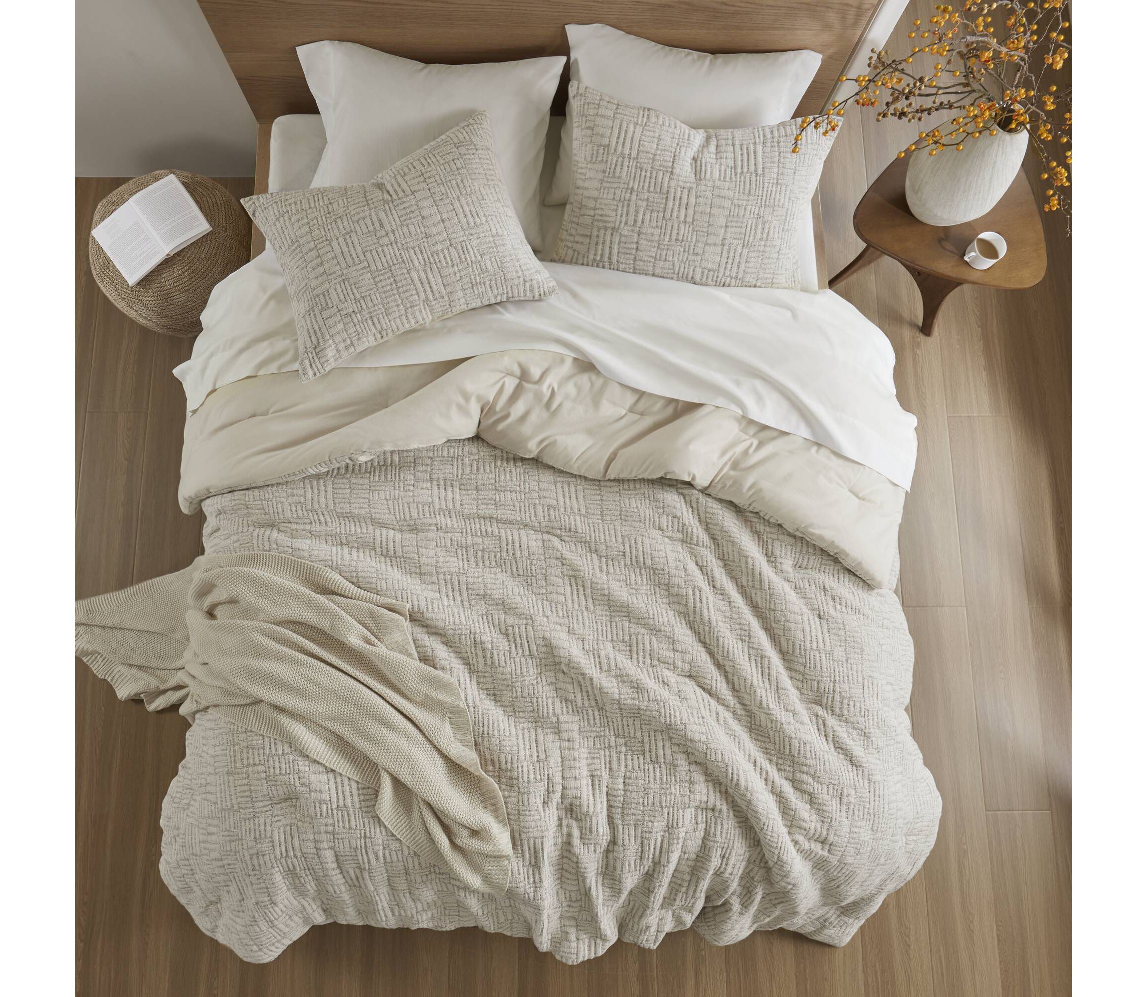 Harper Oversized Cotton Matelasse Comforter Set