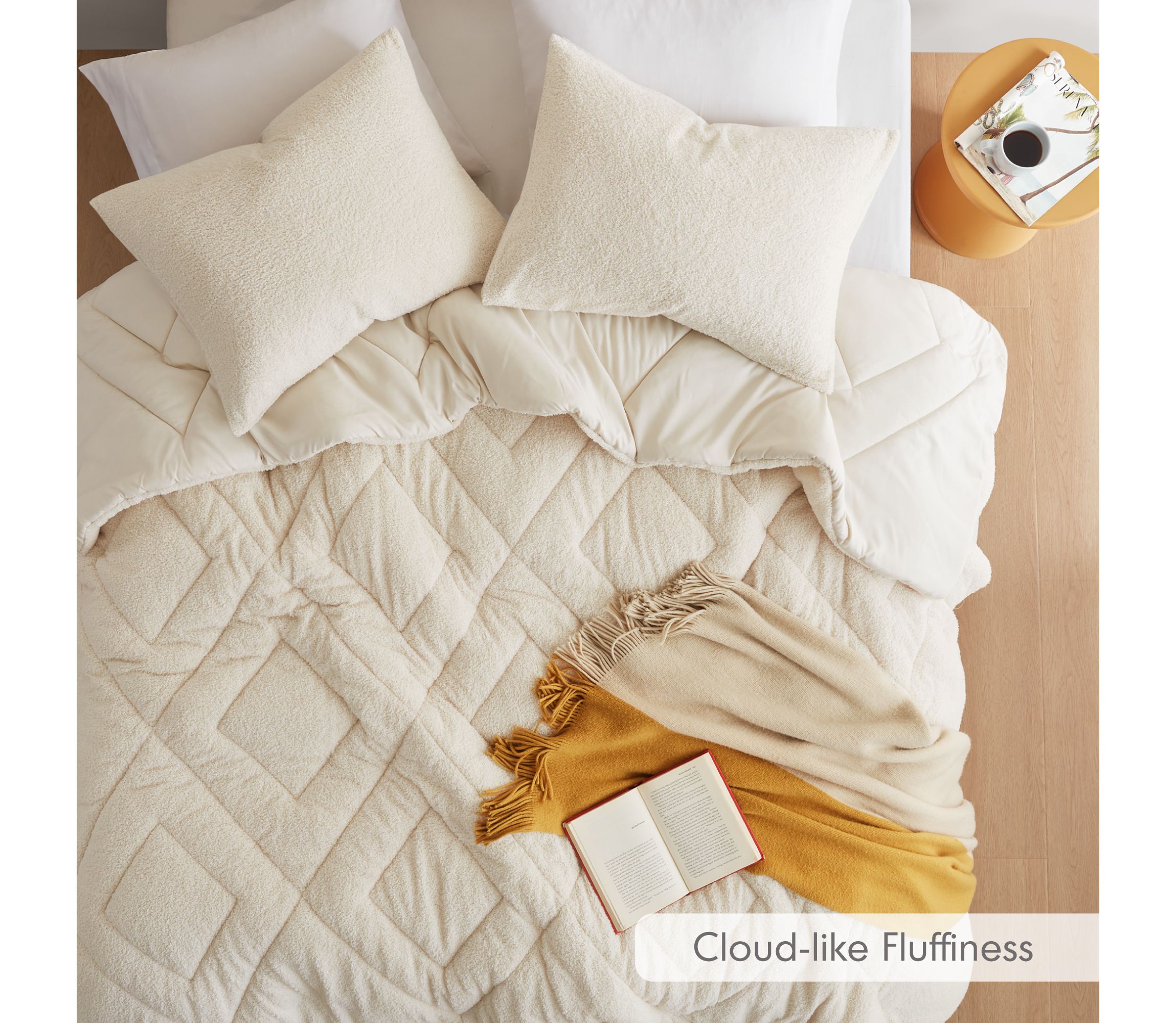 Kyla Double Diamond Quilted Teddy Comforter Set