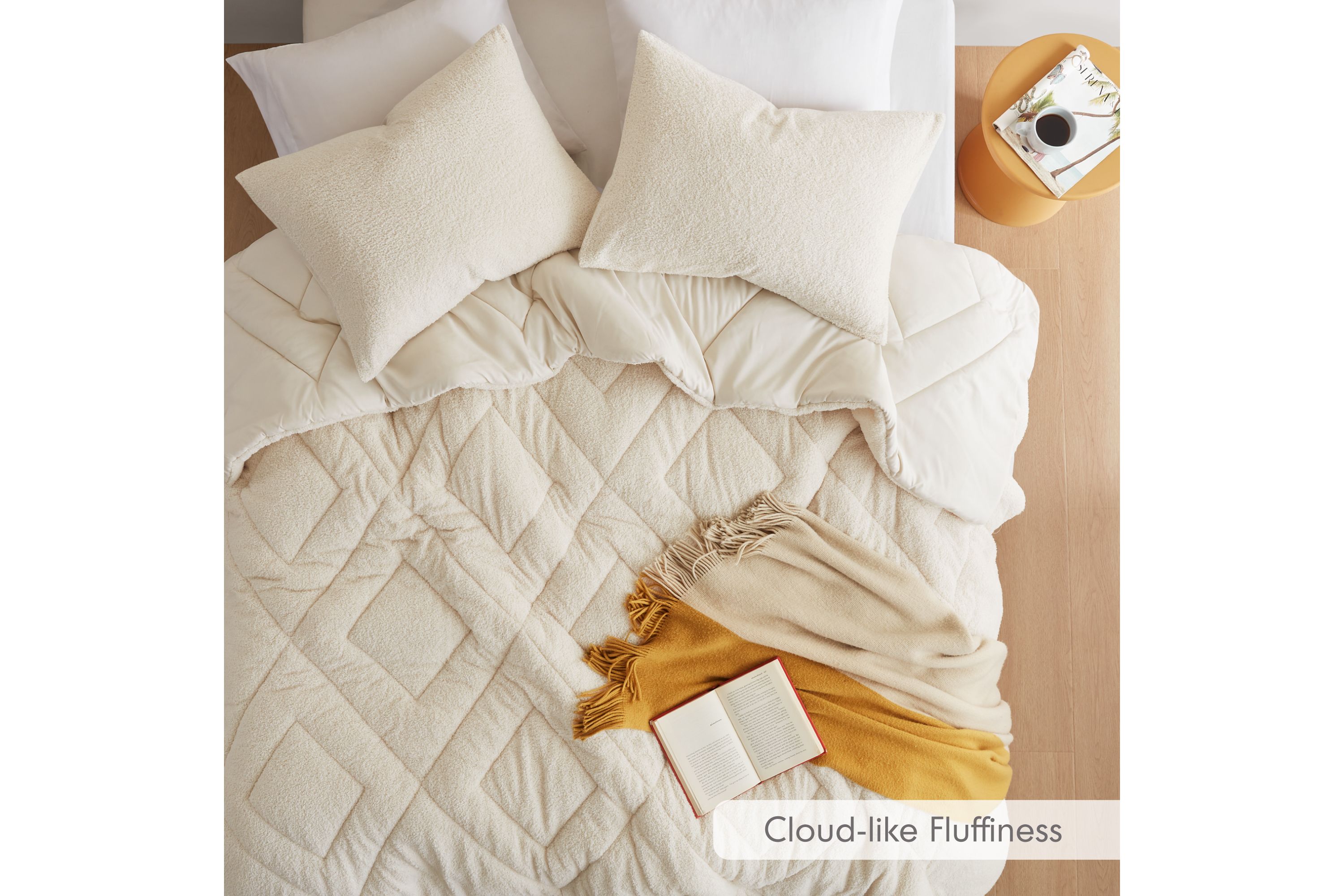 Kyla Double Diamond Quilted Teddy Comforter Set