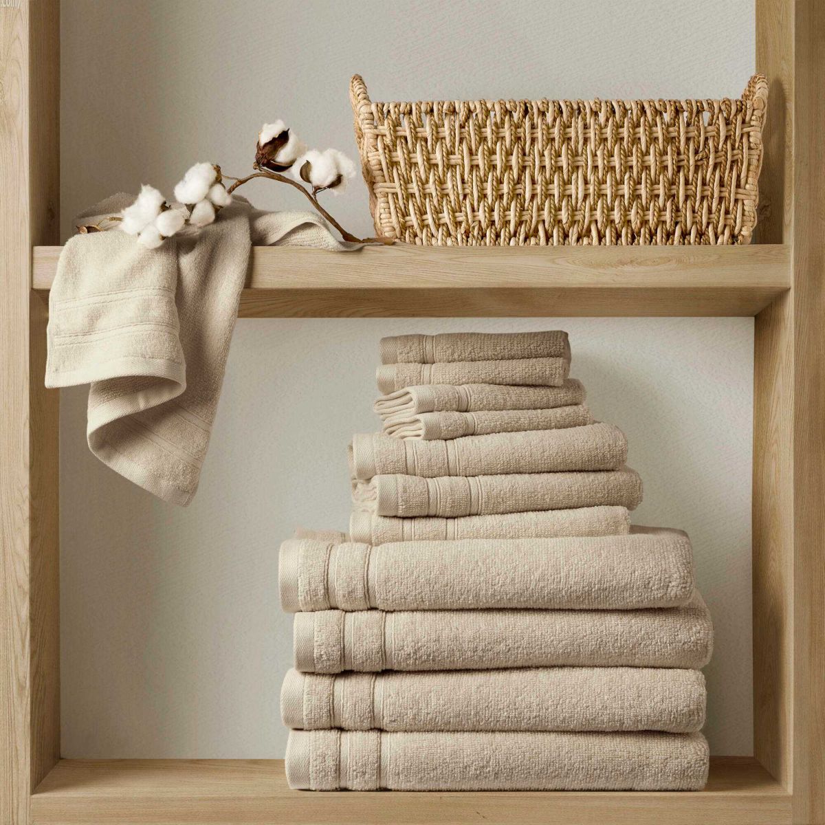 400GSM Essential Bundle Quick Dry 100% Cotton 12pc Towel Set