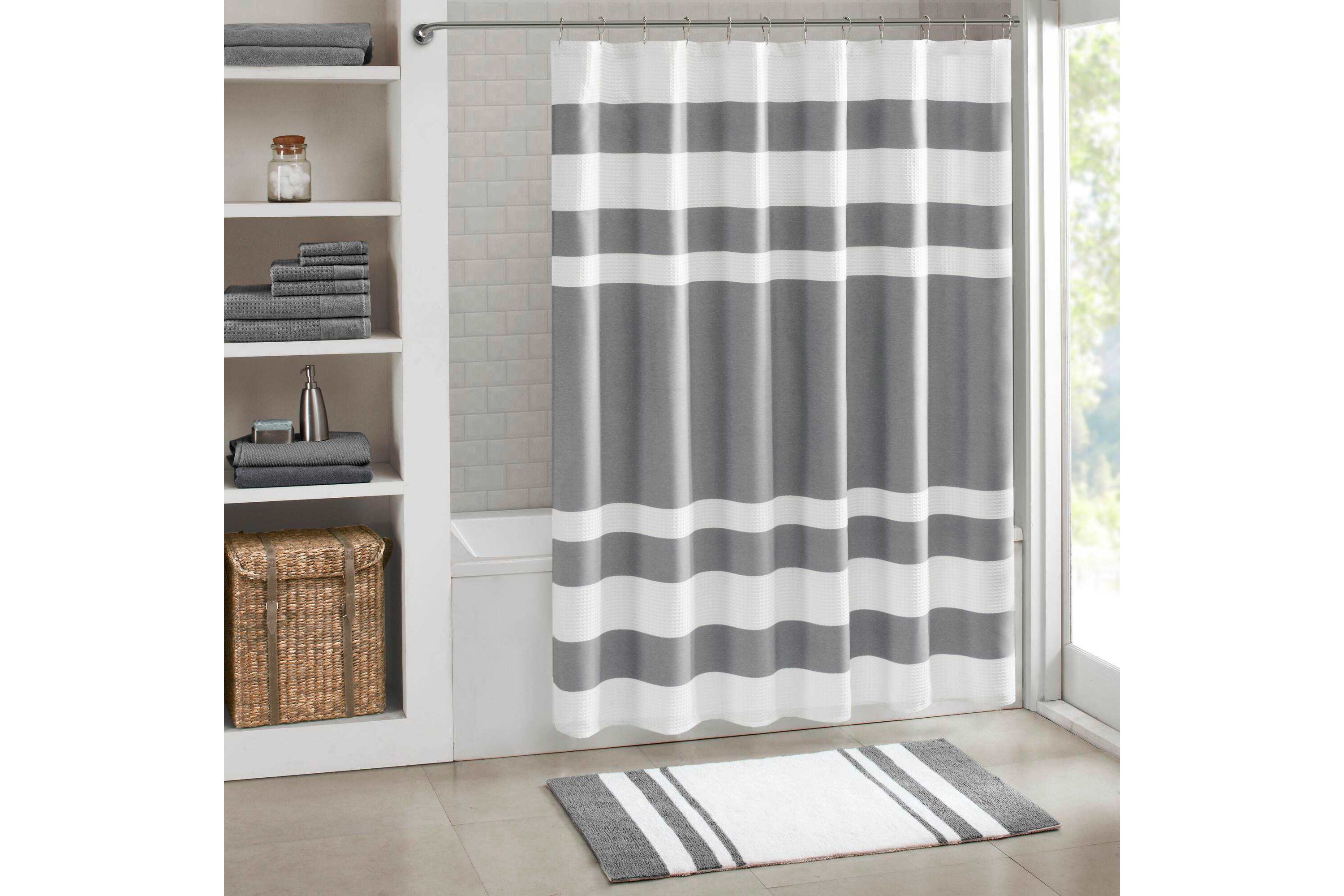 Spa Waffle Shower Curtain with 3M Treatment