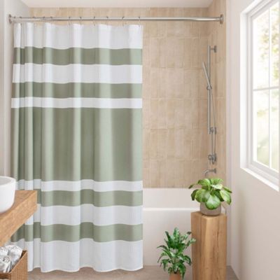 Spa Waffle Shower Curtain with 3M Treatment