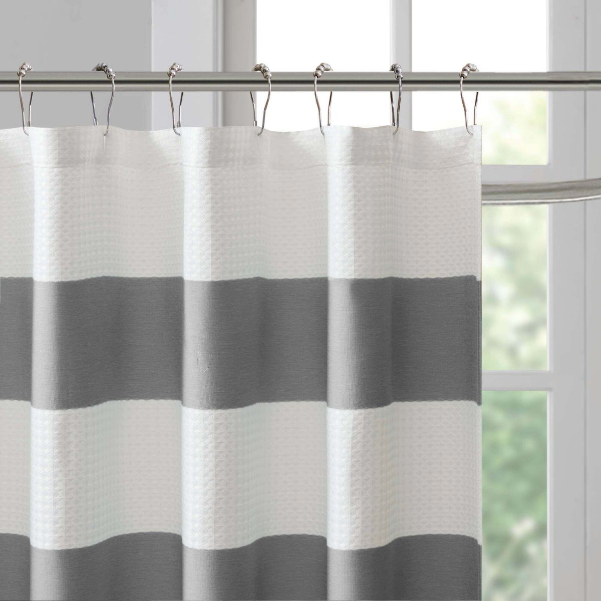 Spa Waffle Shower Curtain with 3M Treatment