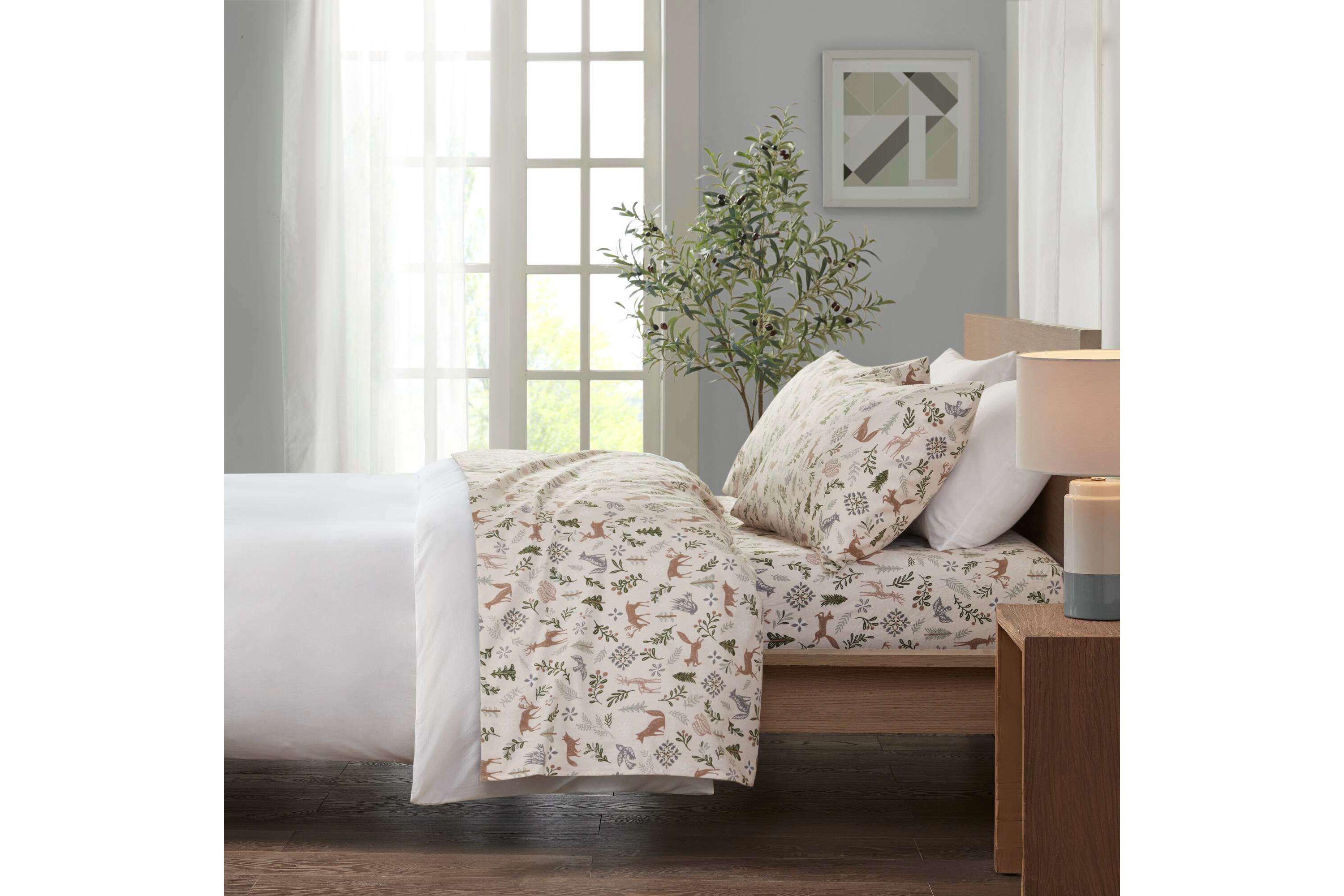 Cozy Cotton Flannel Printed Sheet Set