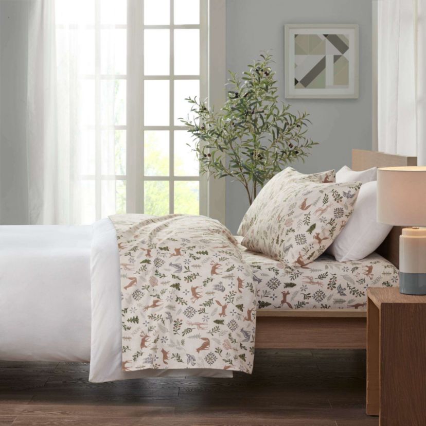 Cozy Cotton Flannel Printed Sheet Set