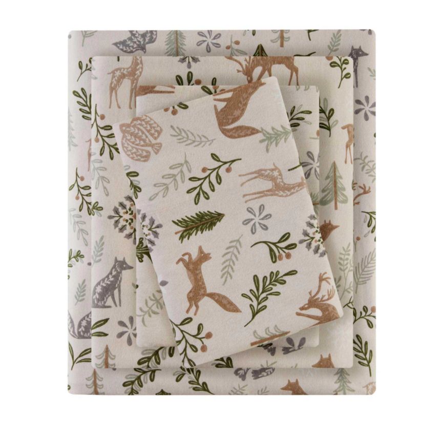 Cozy Cotton Flannel Printed Sheet Set